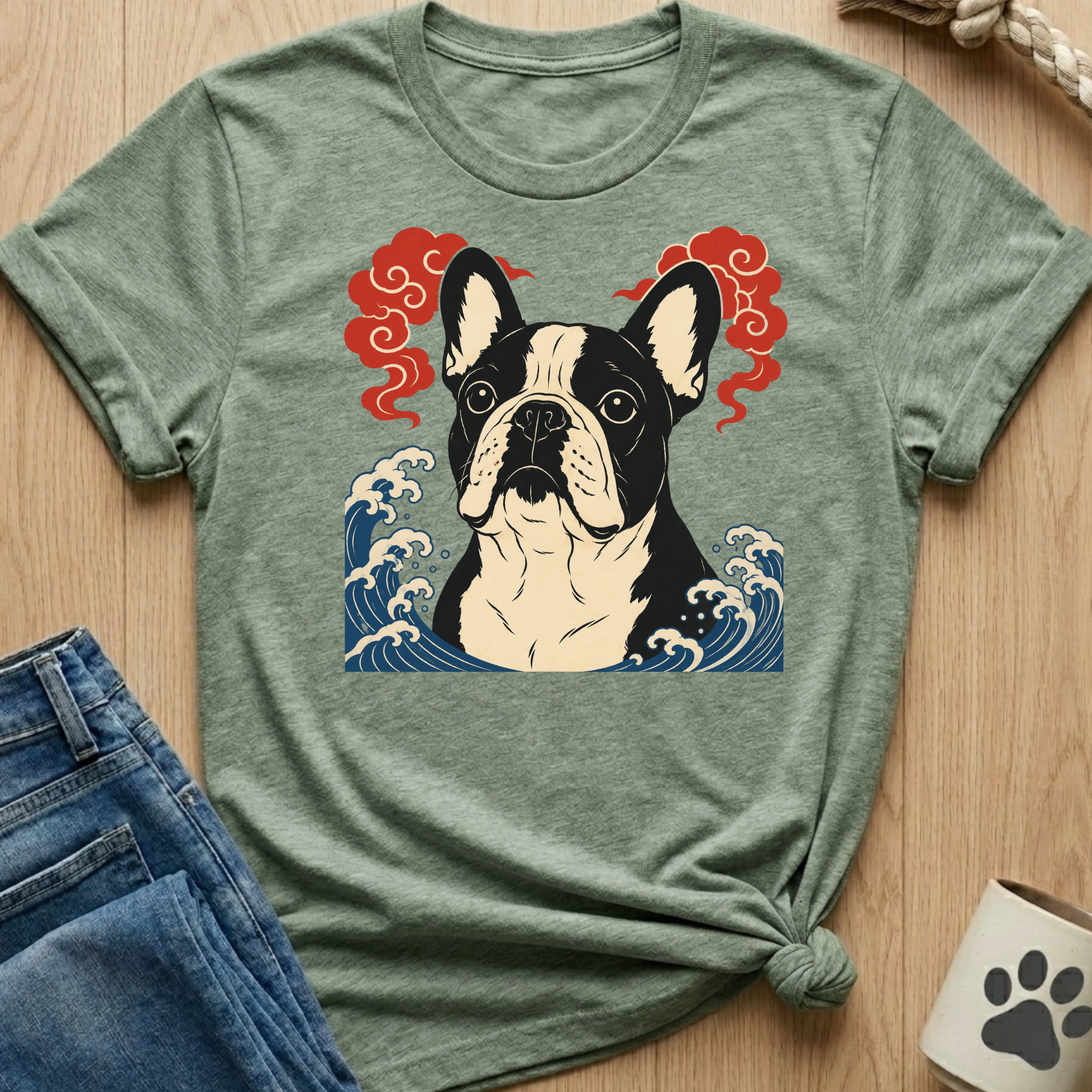 French Bulldog Ukiyo-e T-Shirt