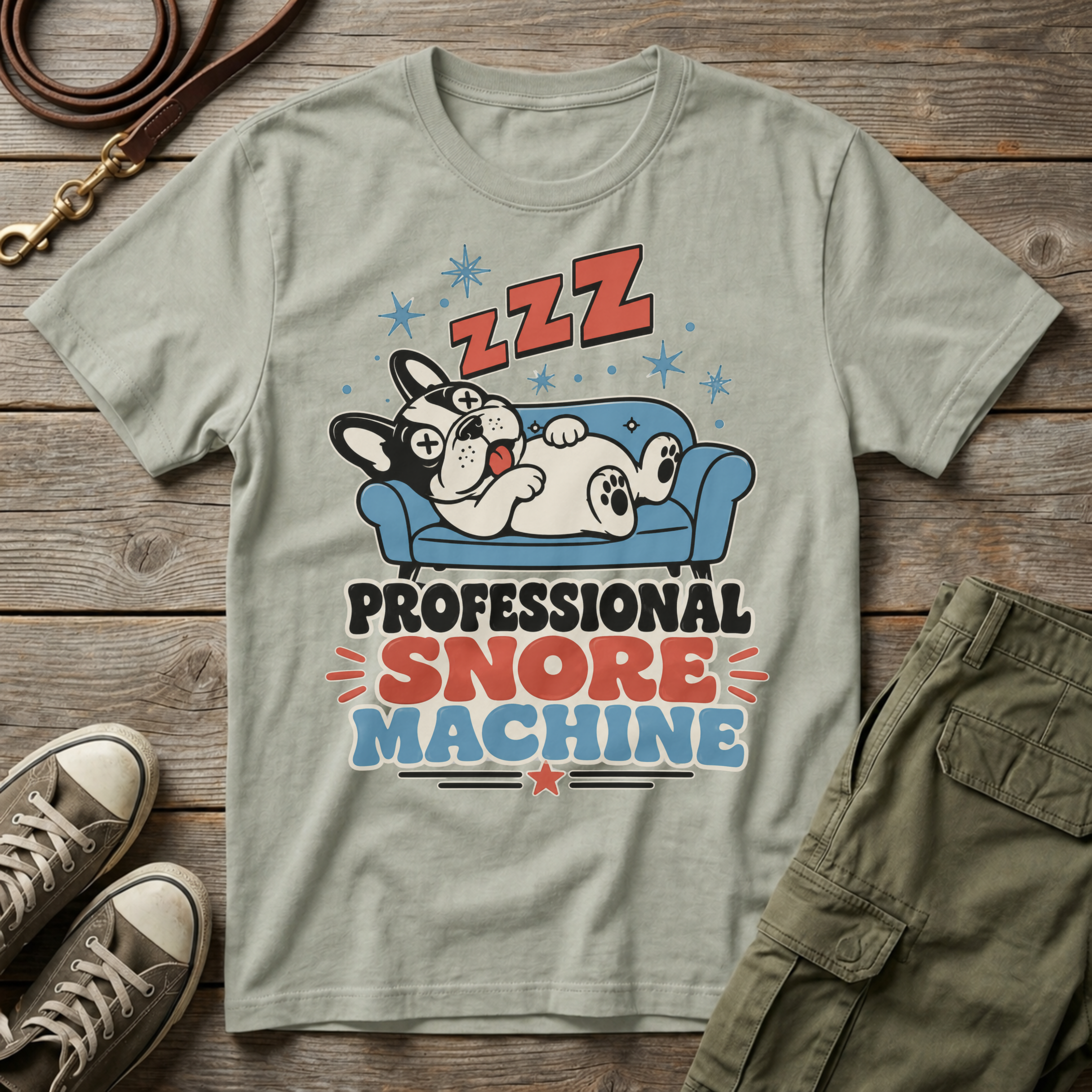 Frenchie Professional Snore Machine T-Shirt