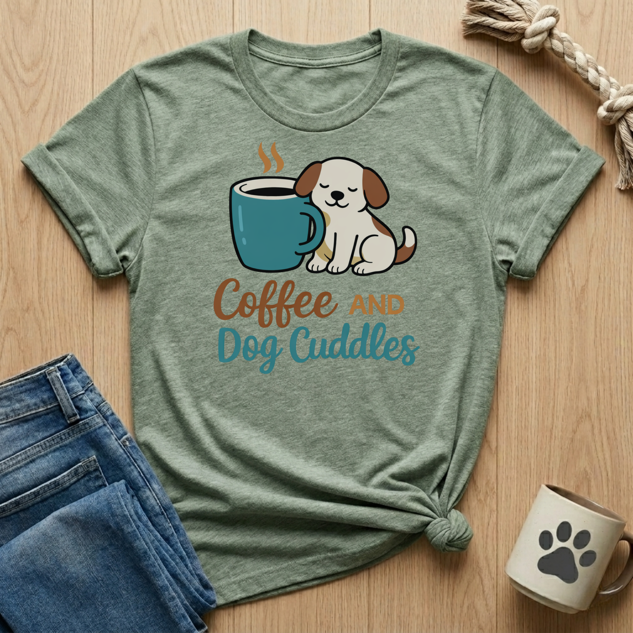 Coffee And Dog Cuddles T-Shirt