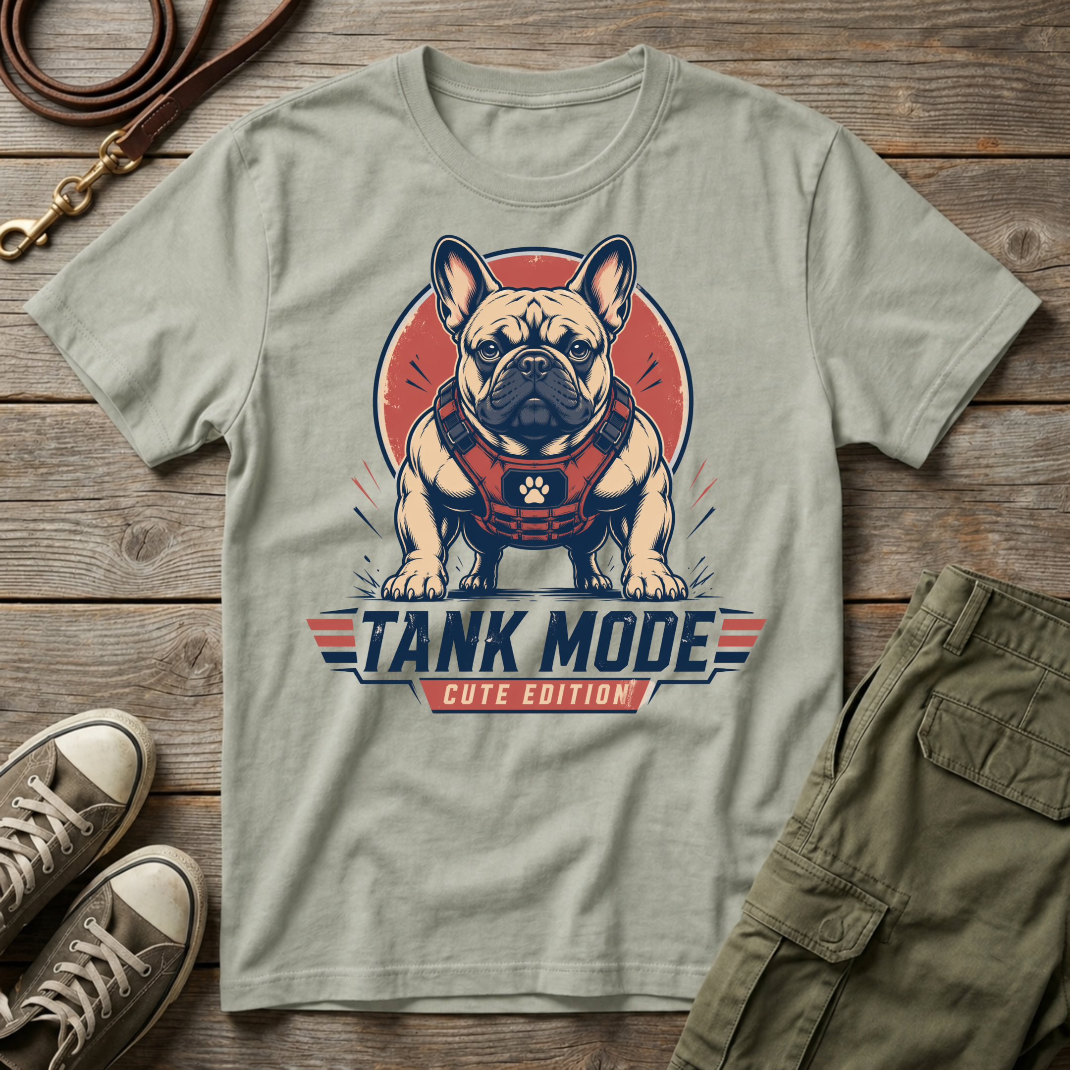 Frenchie Tank Mode T-Shirt