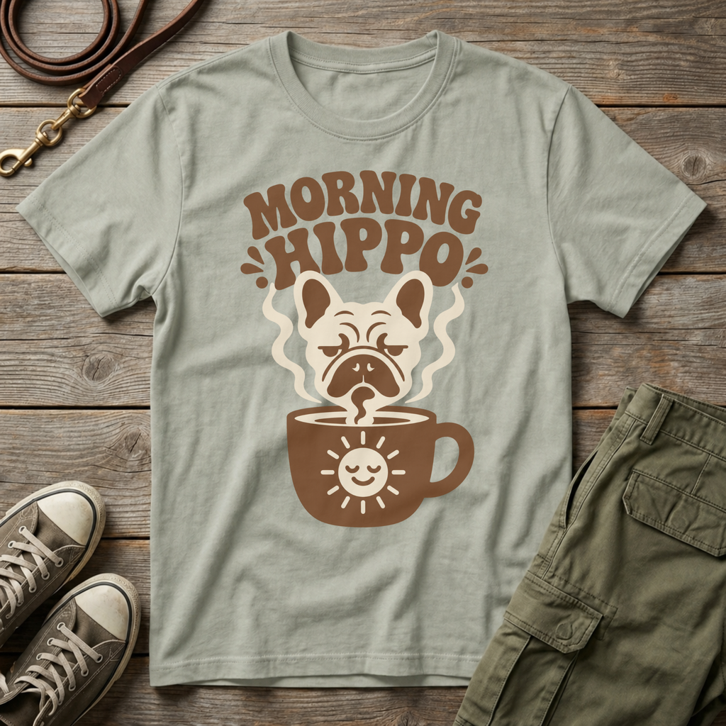 Frenchie Morning Hippo T-Shirt