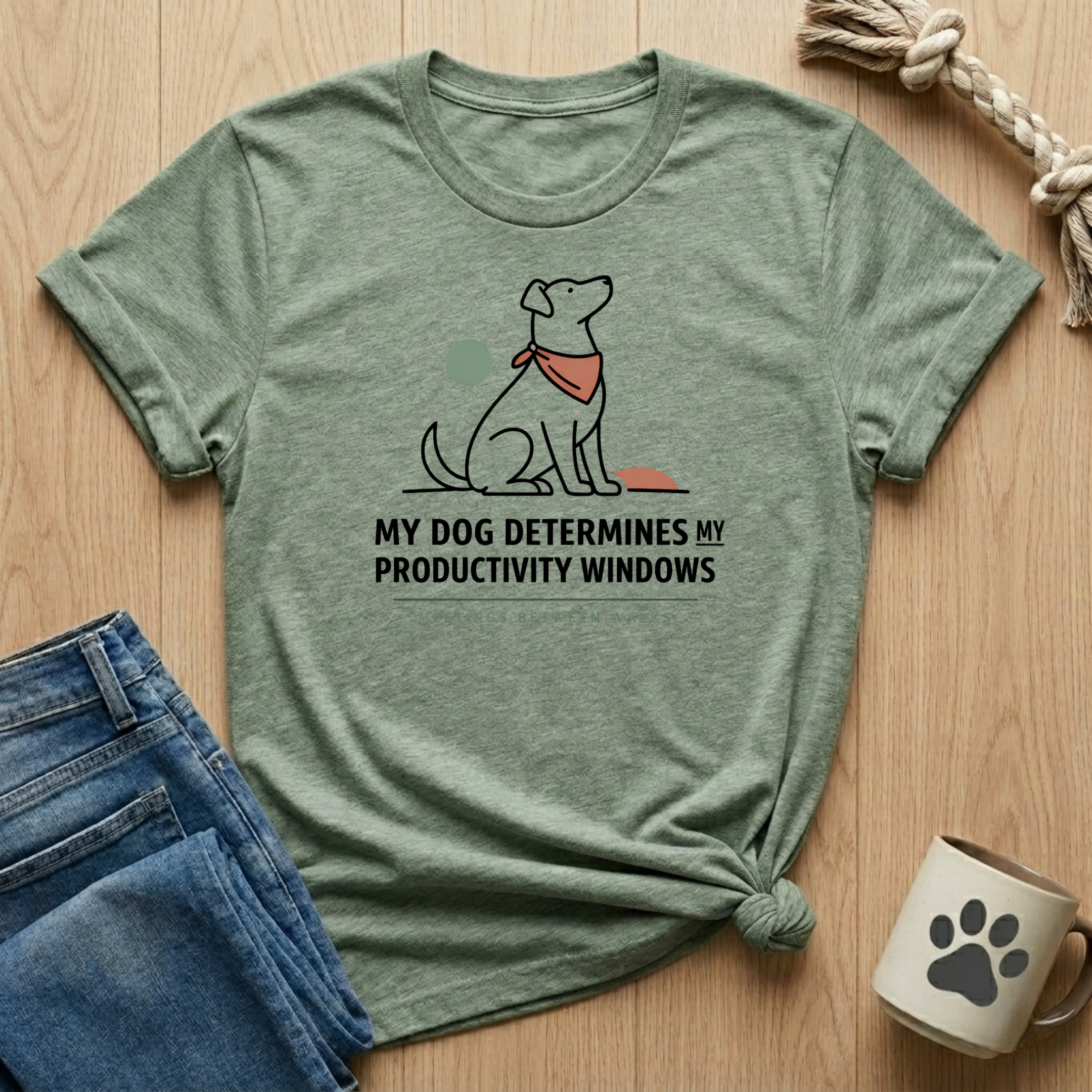 Dog Determines Productivity T-Shirt