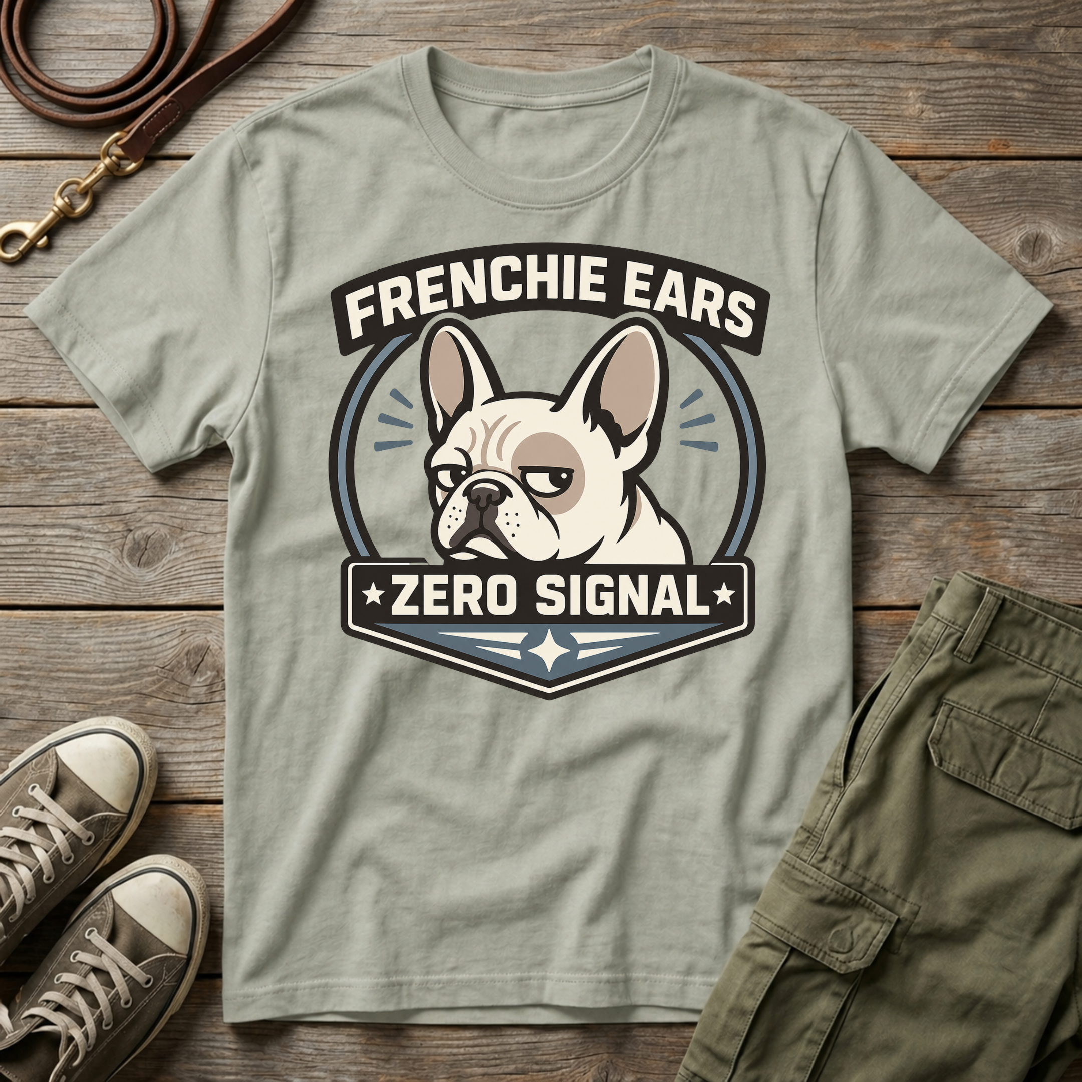 Frenchie Ears 0 Signal T-Shirt