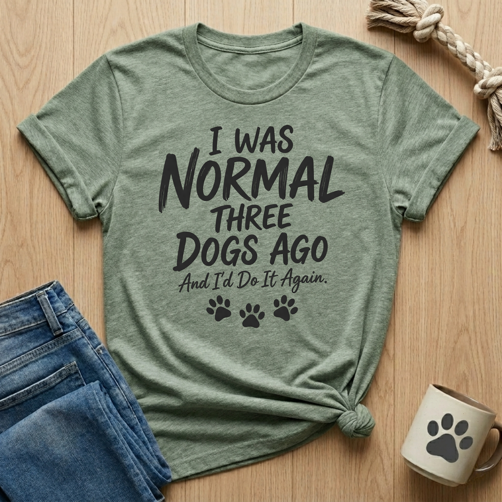 I Was Normal 3 Dogs Ago T-Shirt