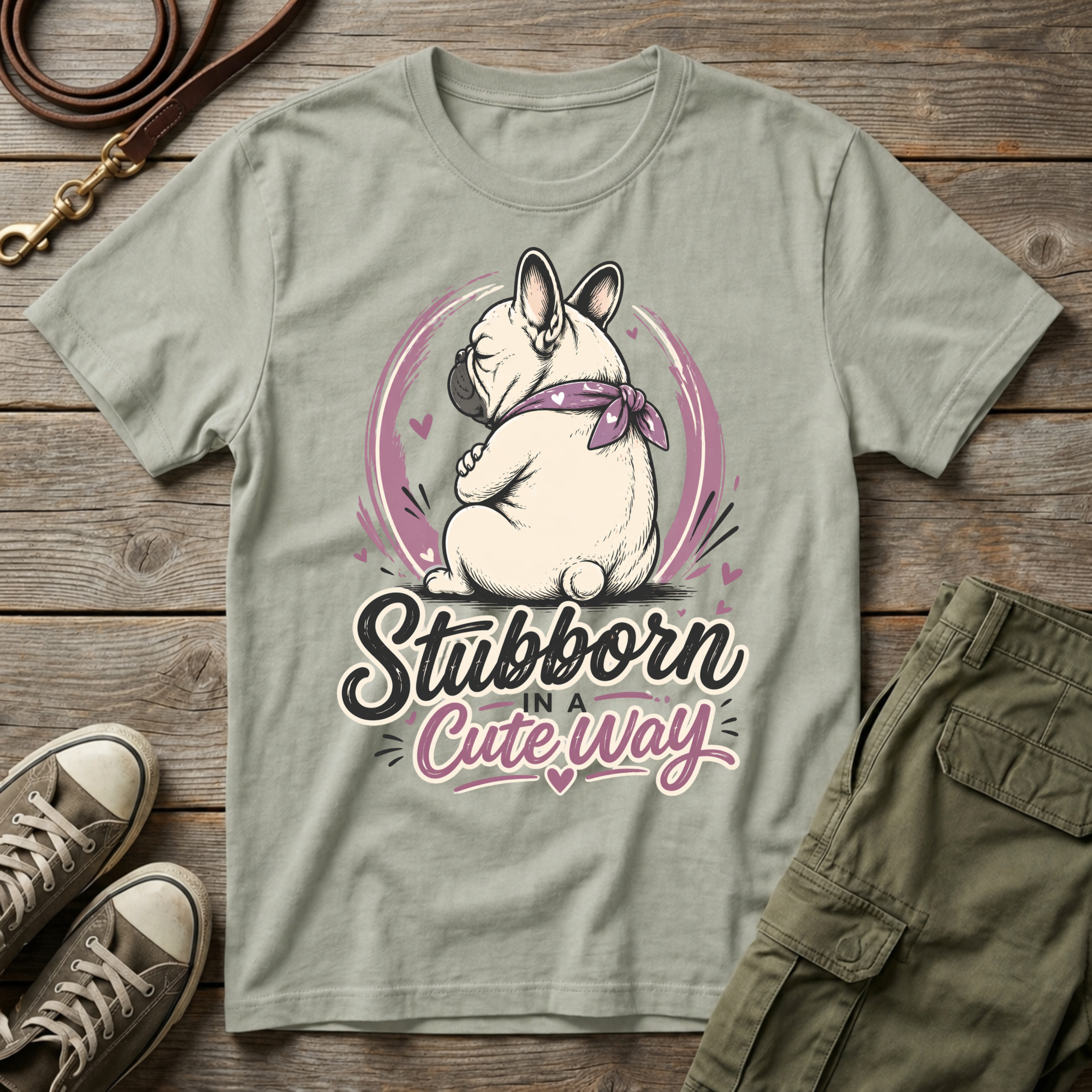 Cute Stubborn Frenchie T-Shirt