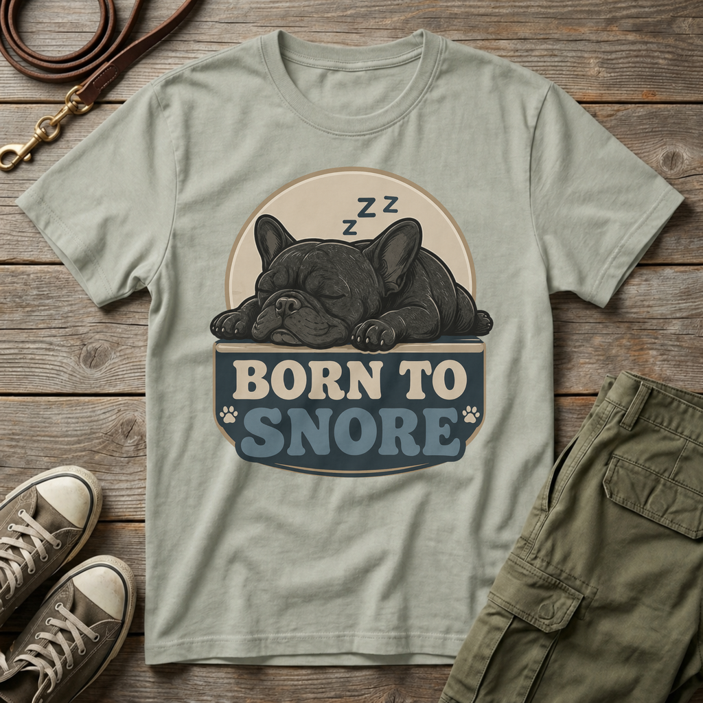 Frenchie Born To Snore T-Shirt
