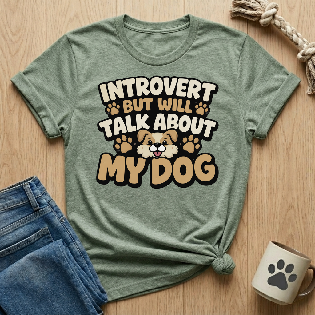 Introvert But Will Talk About My Dog T-Shirt