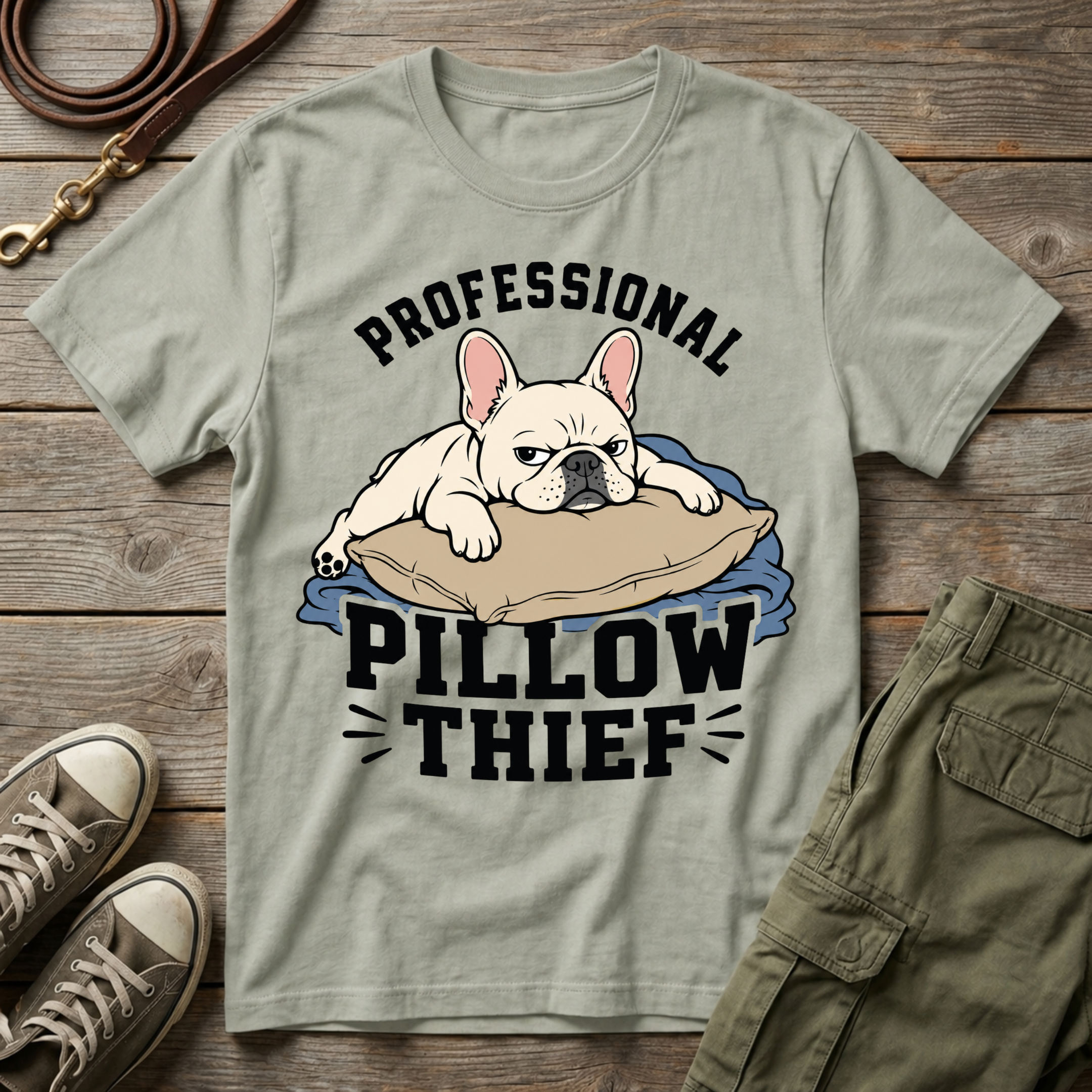 Frenchie Pillow Thief Pro T-Shirt