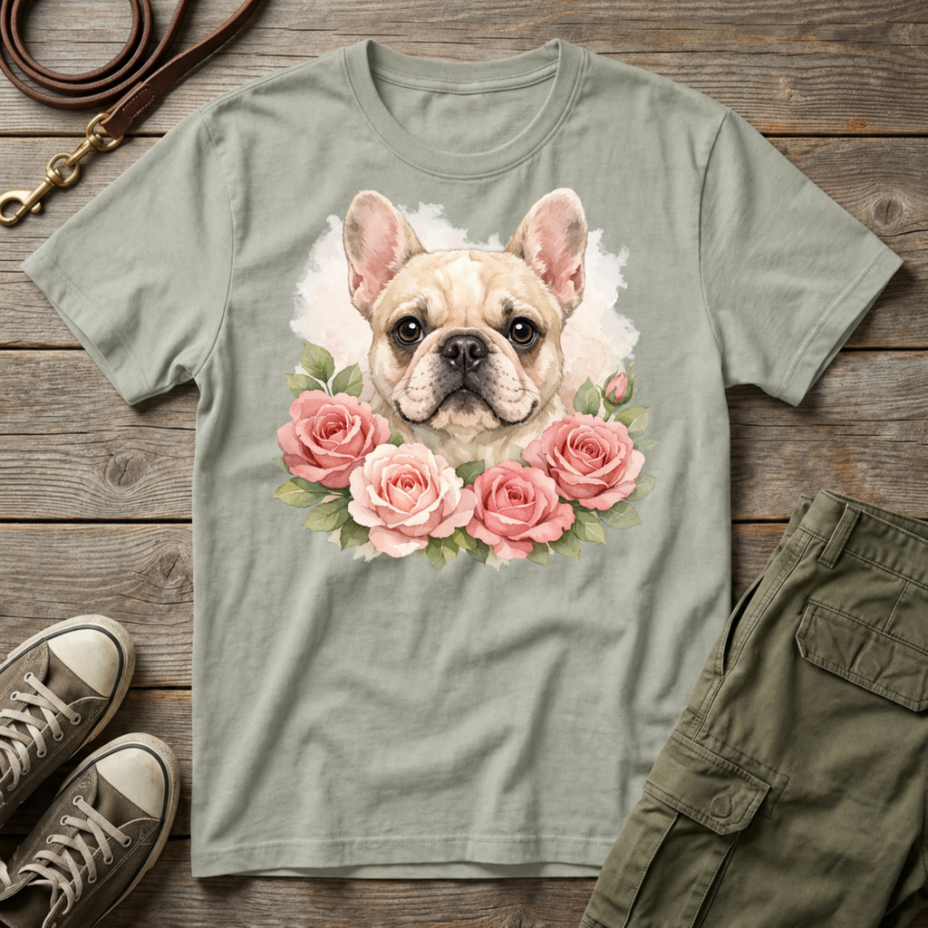 Frenchie Roses T-Shirt