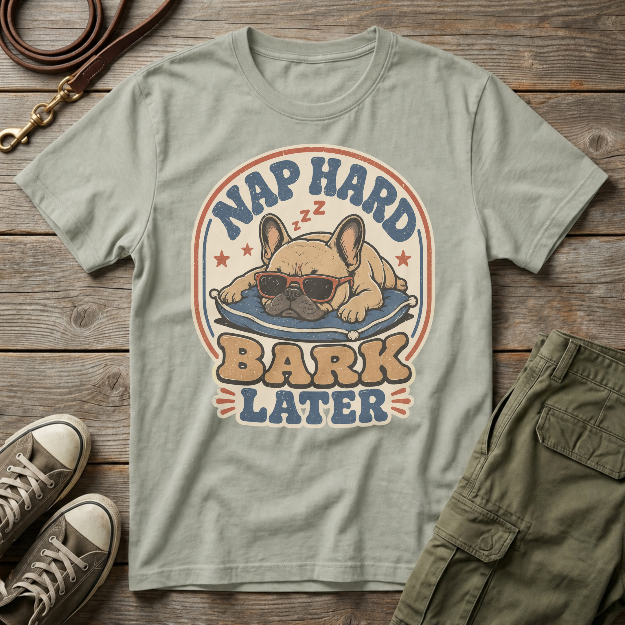 Frenchie Nap Hard T-Shirt