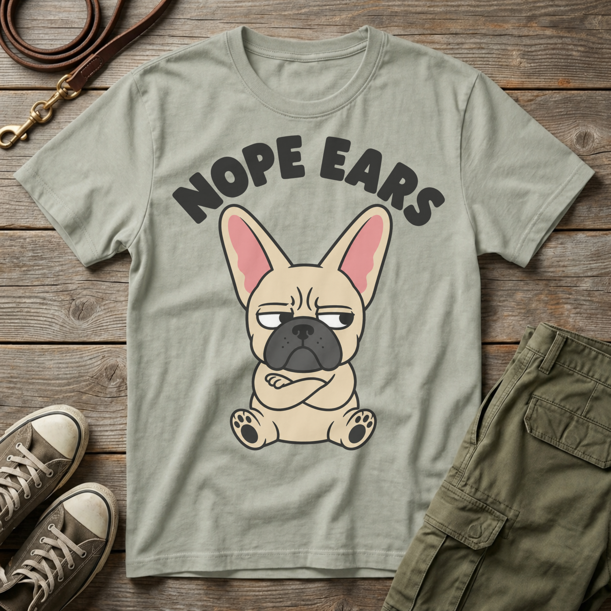 Frenchie Nope Ears T-Shirt