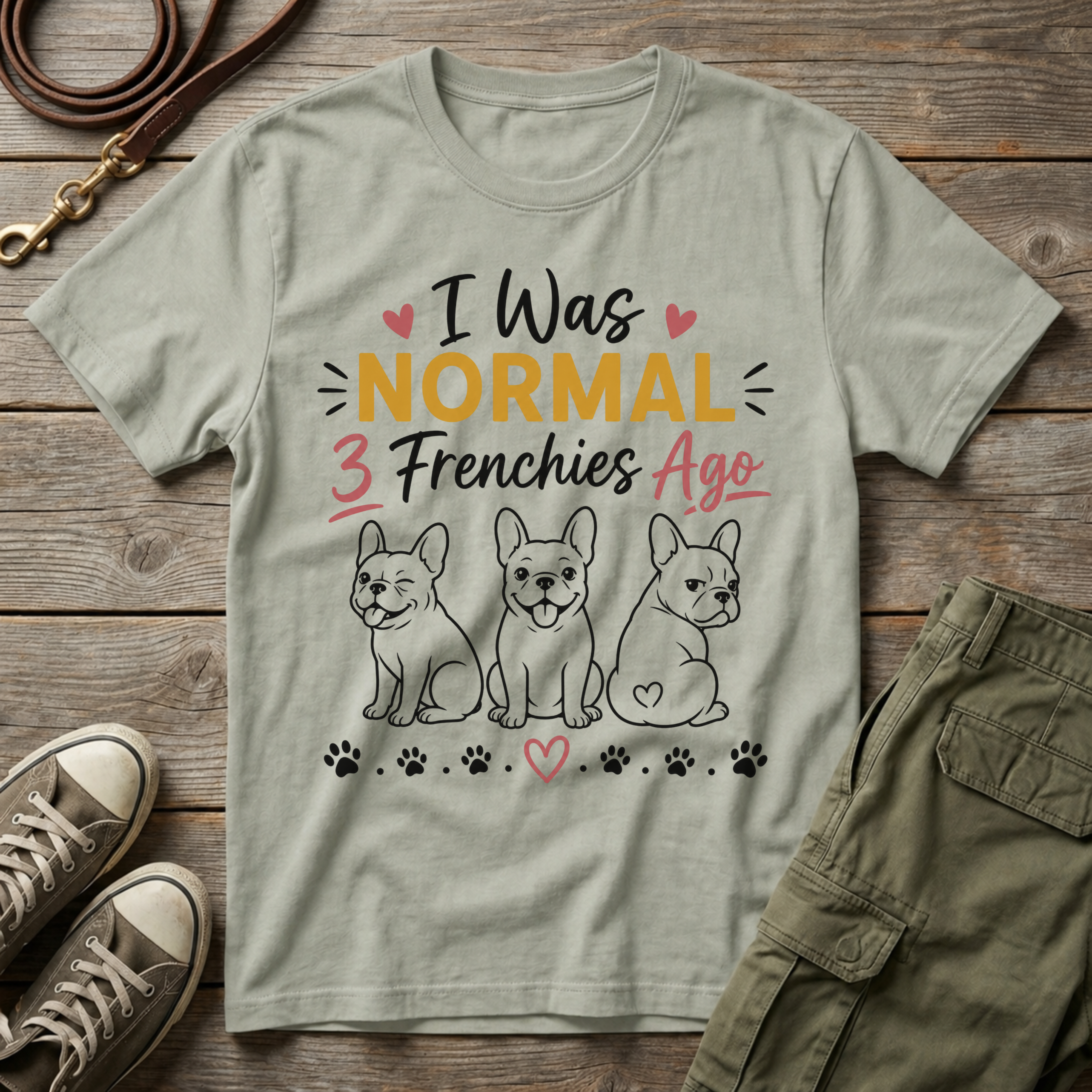 Normal 3 Frenchies Ago T-Shirt