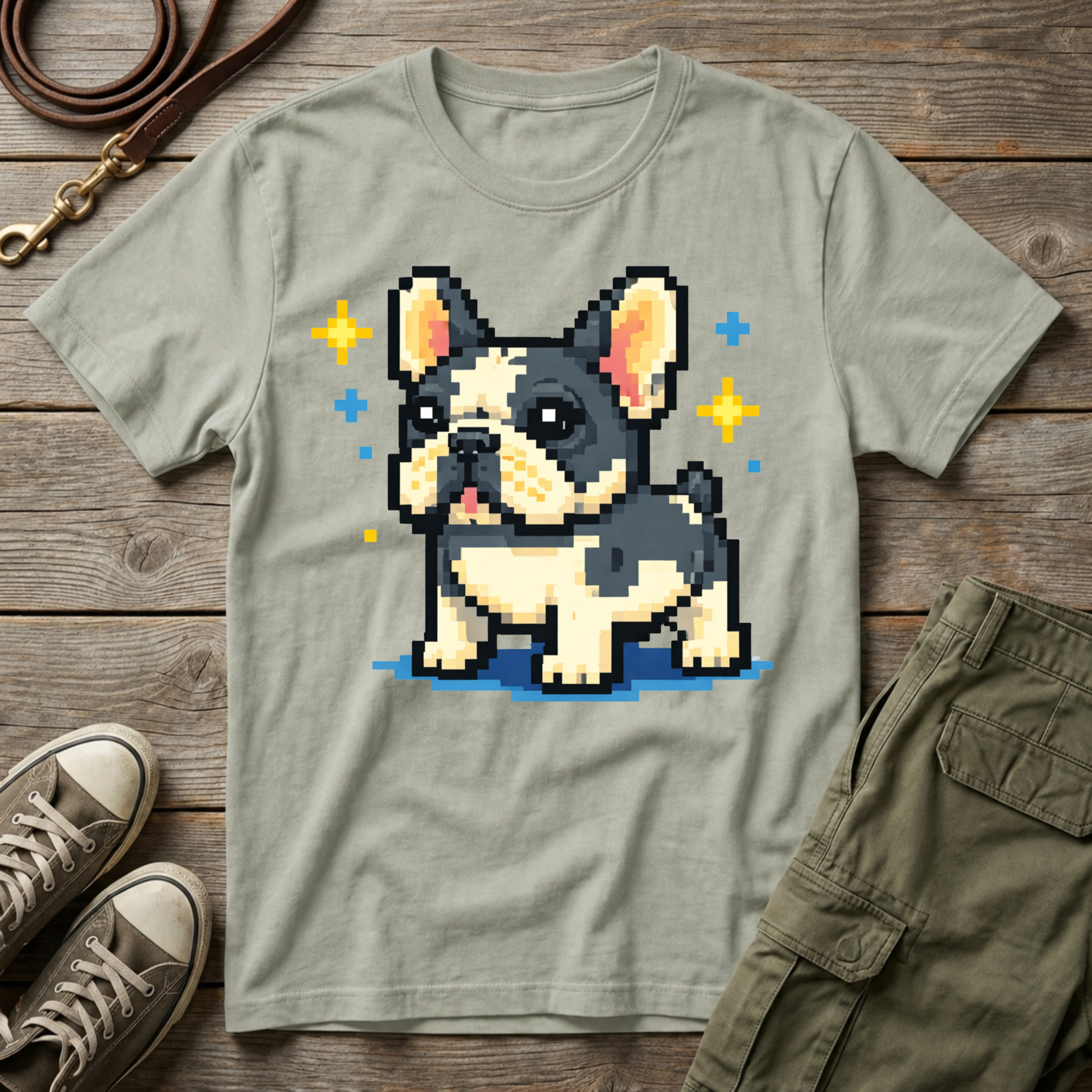Pixelated Frenchie T-Shirt