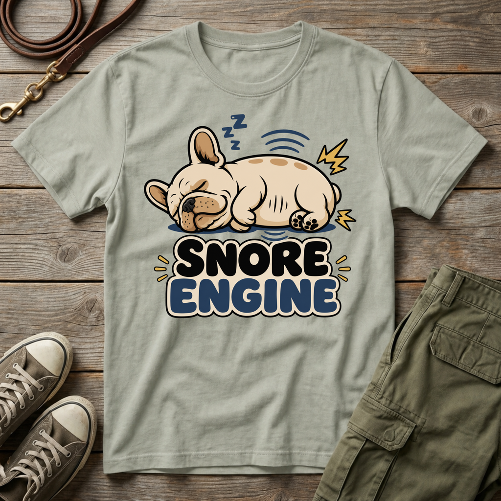 Frenchie Snore Engine T-Shirt