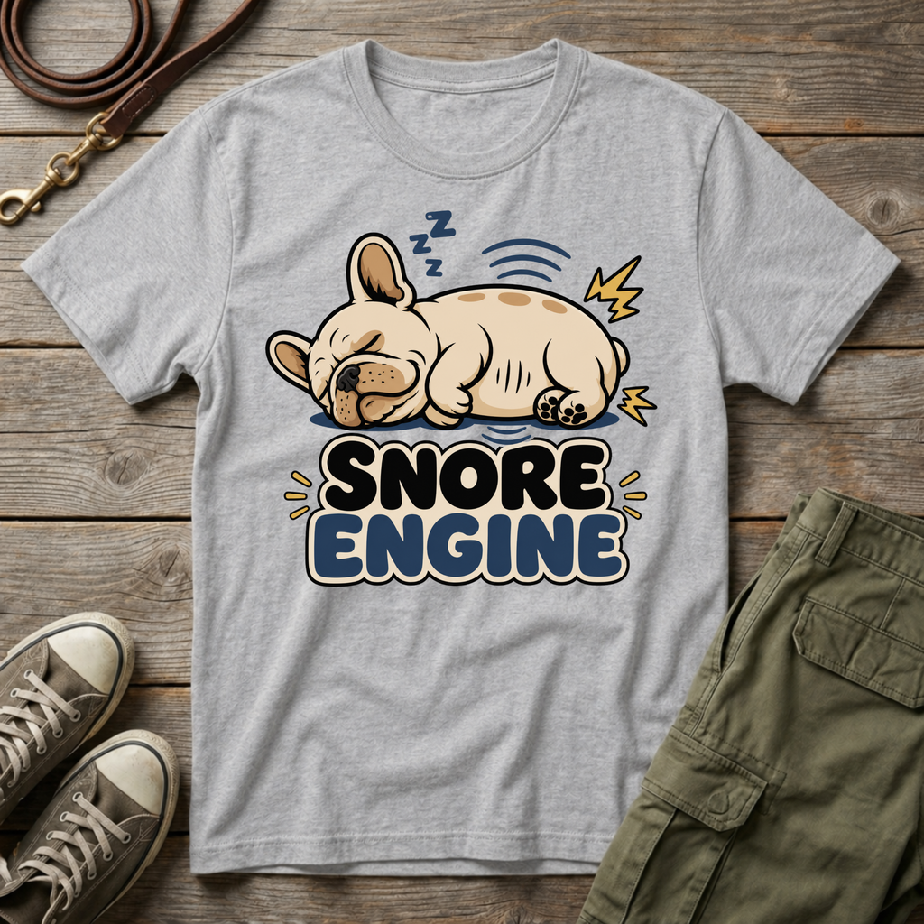 Frenchie Snore Engine T-Shirt