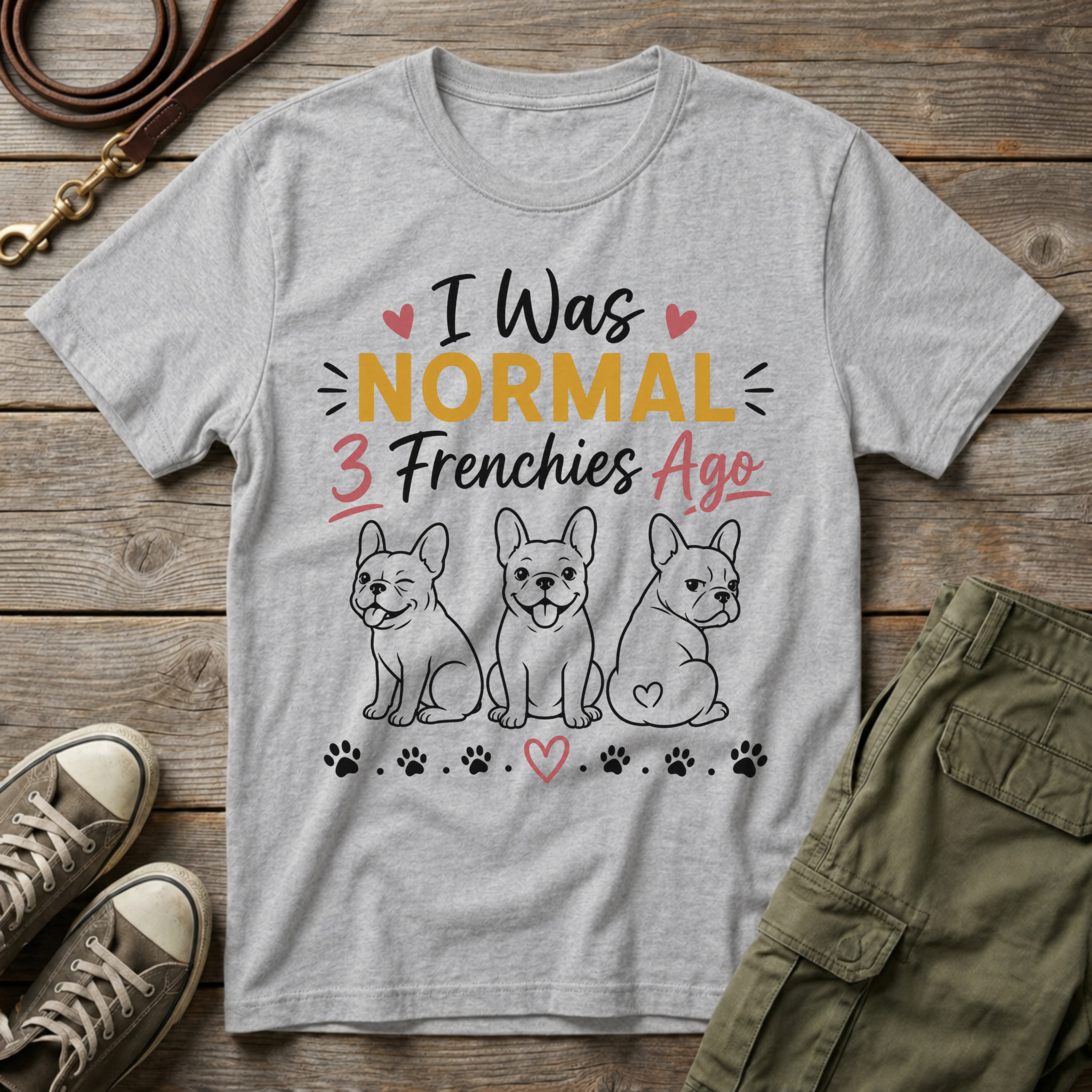 Normal 3 Frenchies Ago T-Shirt
