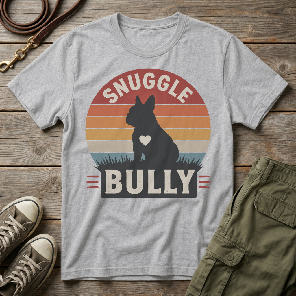 Frenchie Snuggle Bully Sunset T-Shirt