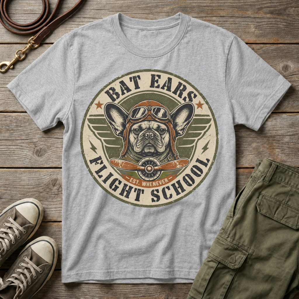 Frenchie Flight School T-Shirt