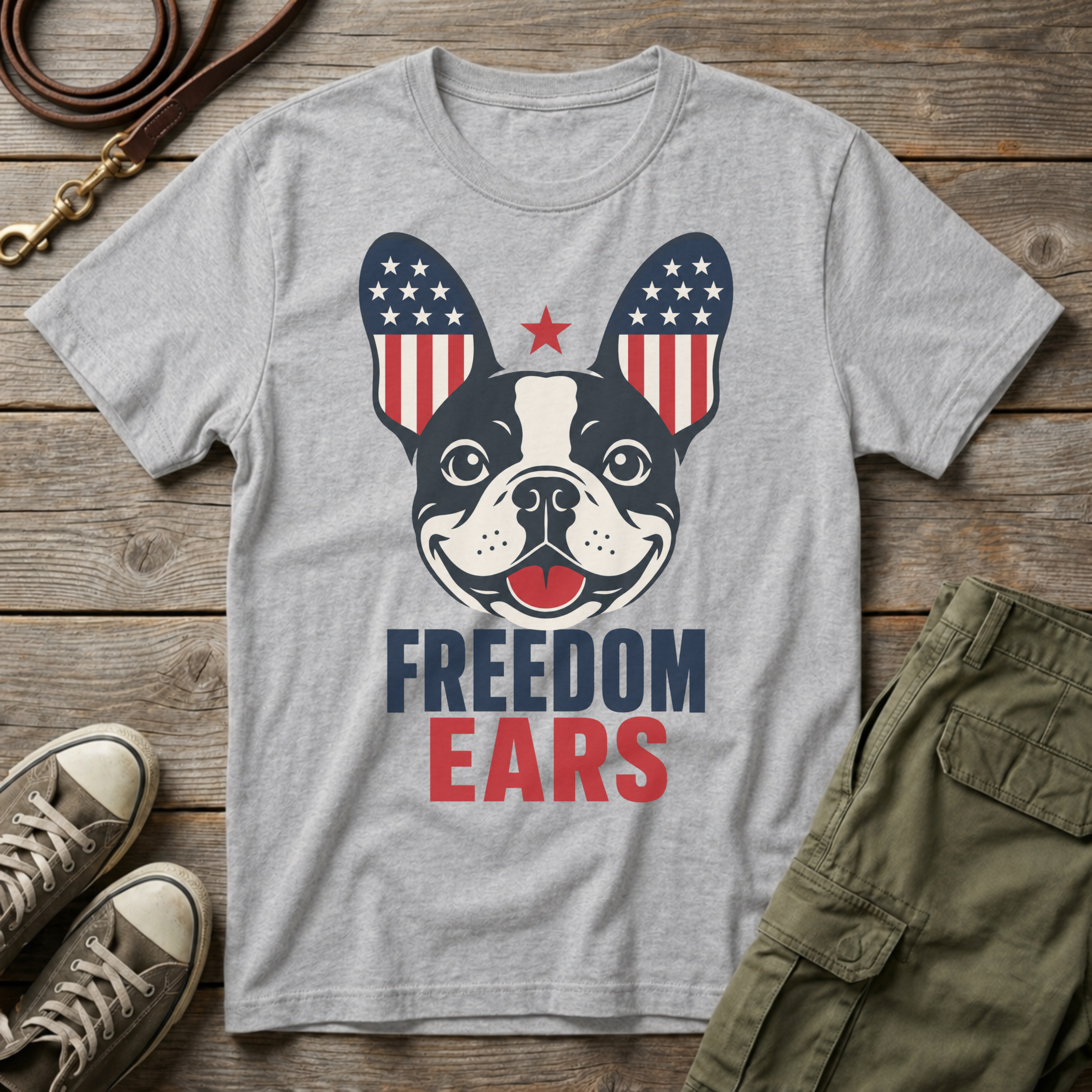 Frenchie Freedom Ears T-Shirt