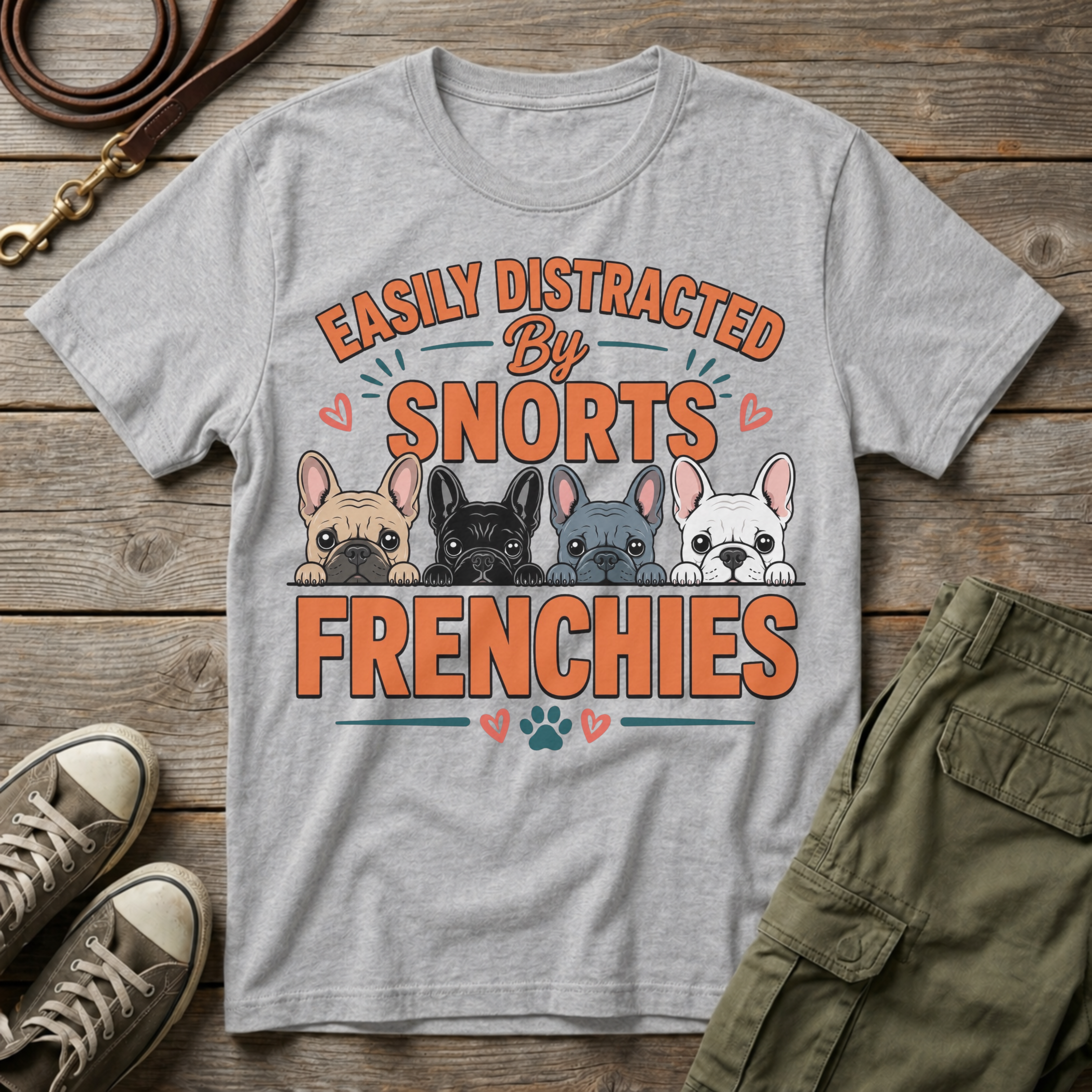 Distracted By Frenchies T-Shirt