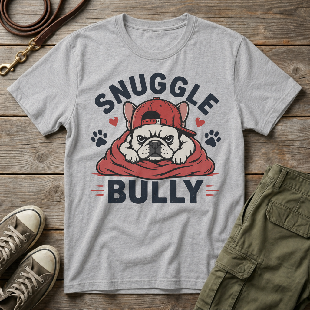 Frenchie Snuggle Bully Cap T-Shirt