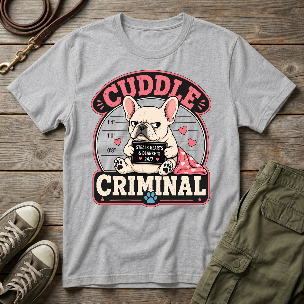 Frenchie Cuddle Criminal T-Shirt