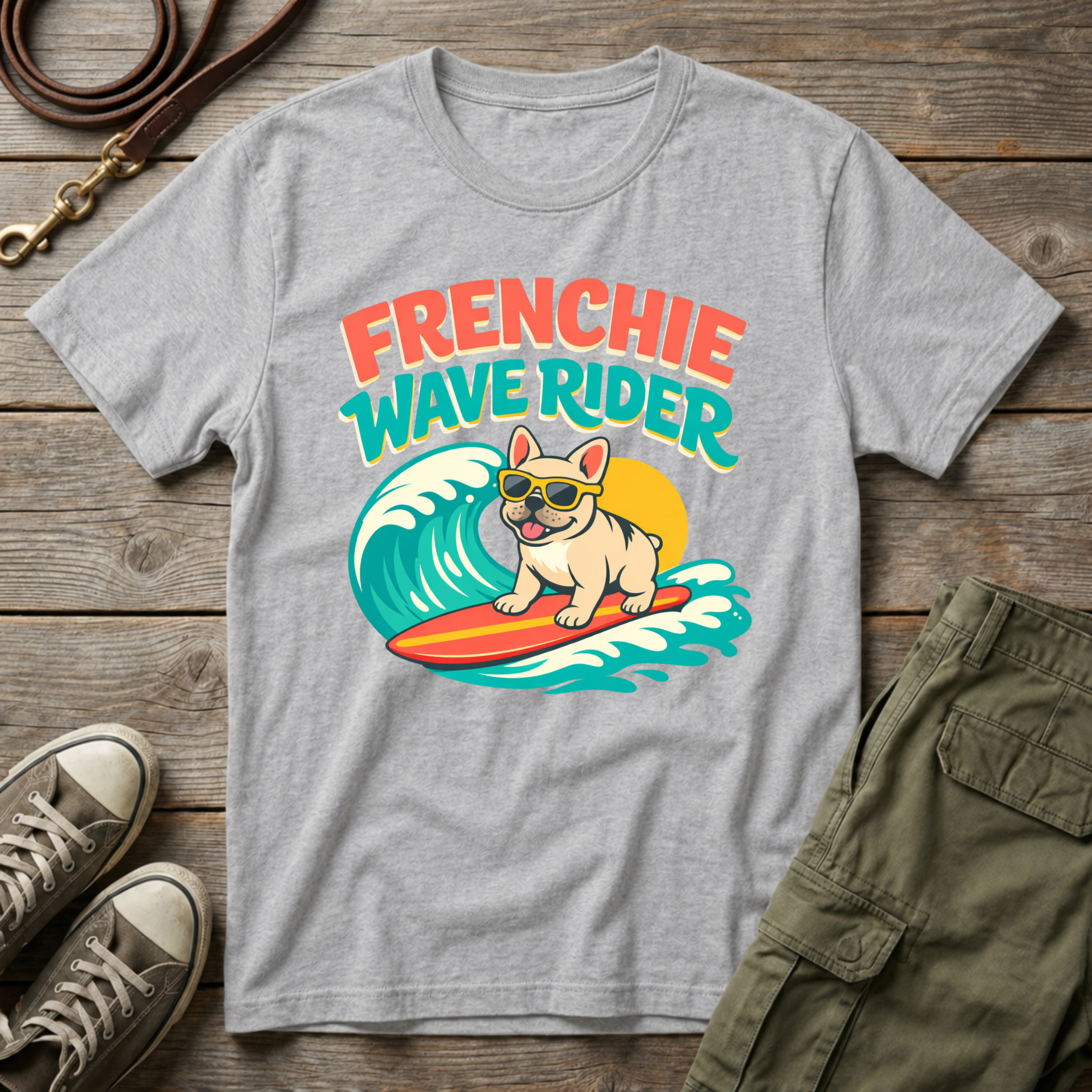 Frenchie Wave Rider T-Shirt