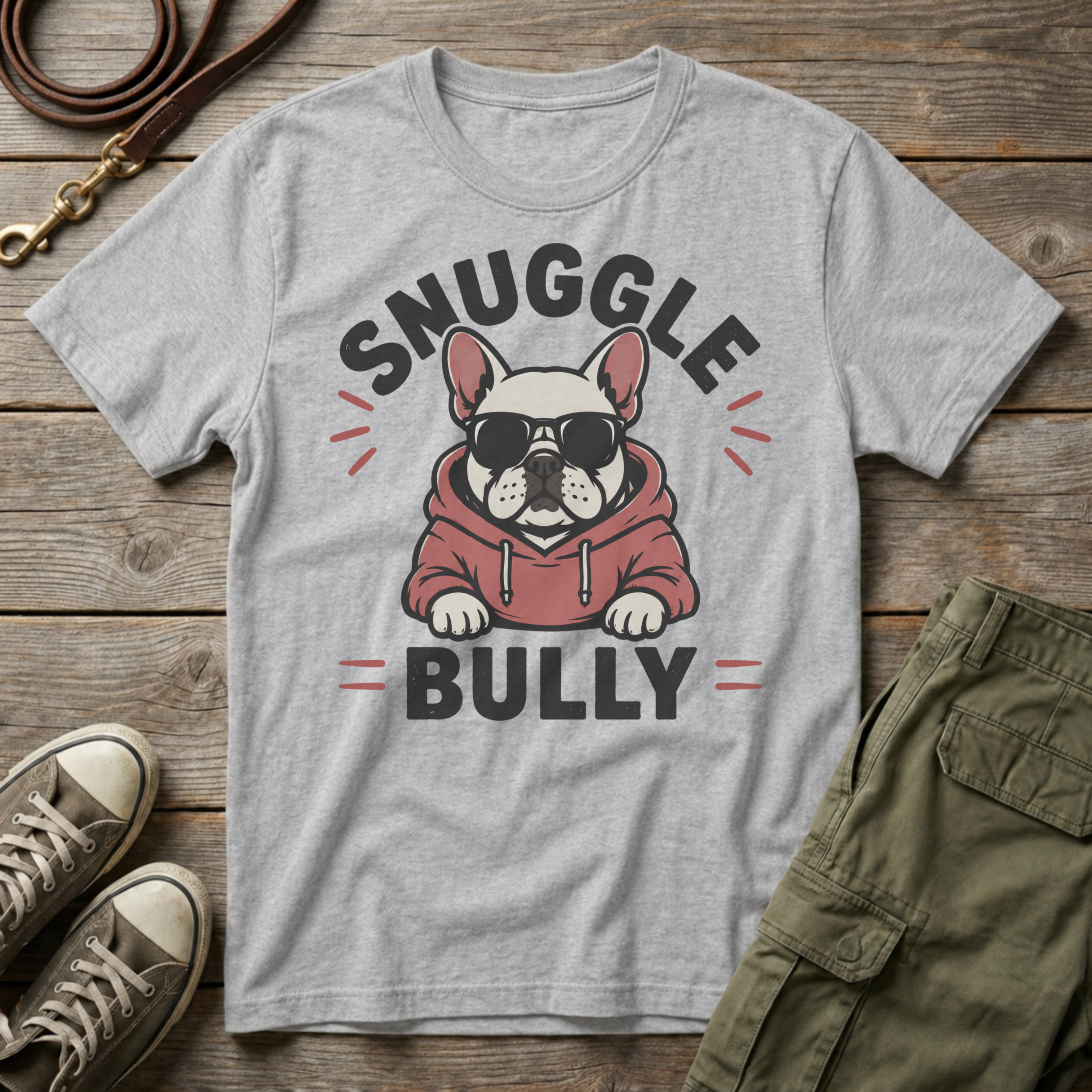 Frenchie Snuggle Bully Sweatshirt T-Shirt