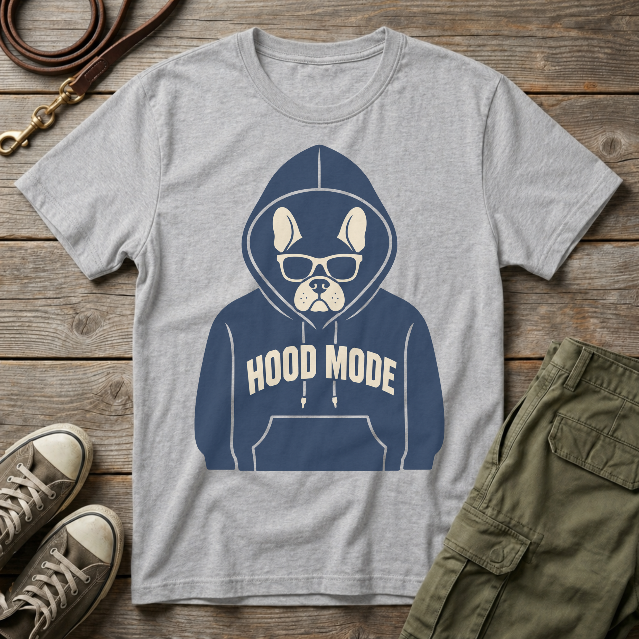 Frenchie Hood Mode T-Shirt