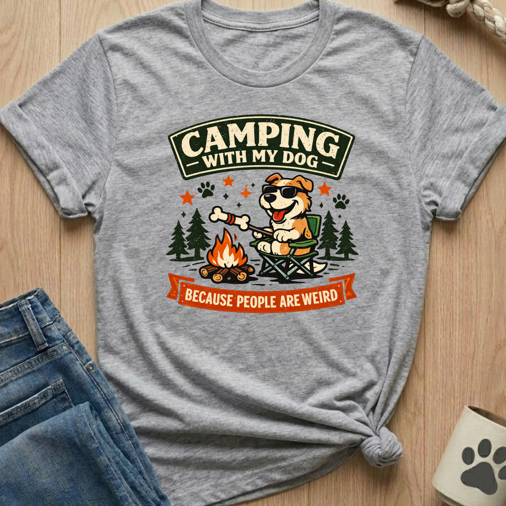 Camping With Dog T-Shirt