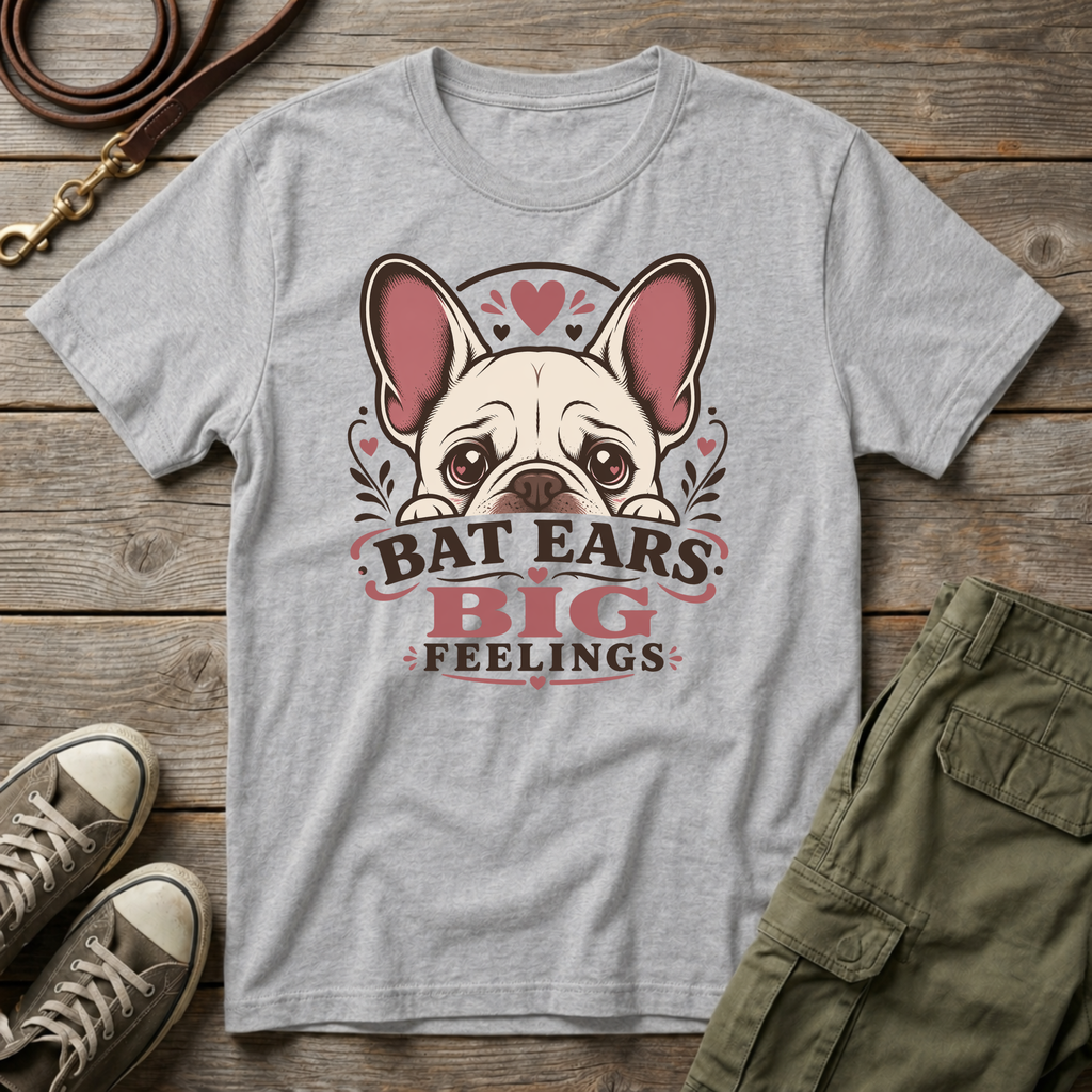 Bat Ears Big Feelings Frenchie T-Shirt