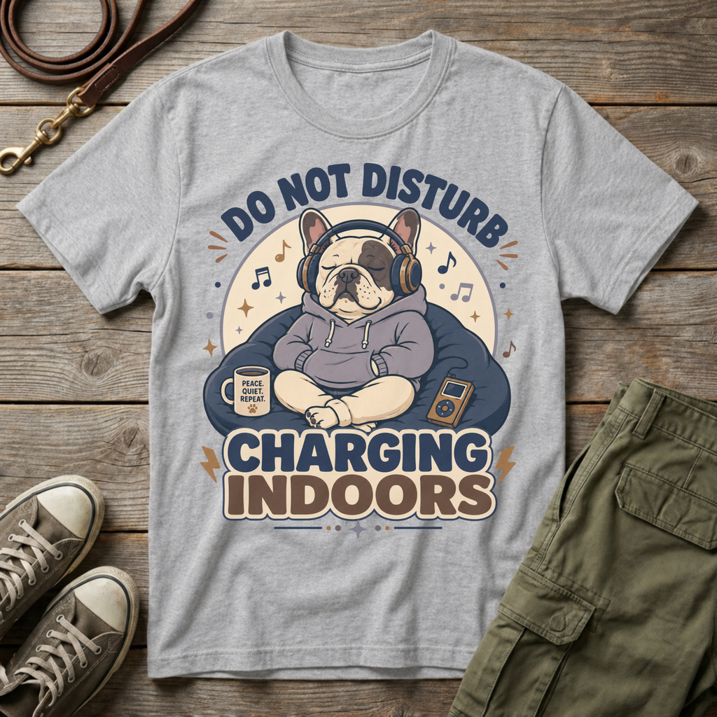 Frenchie Charging Indoors T-Shirt
