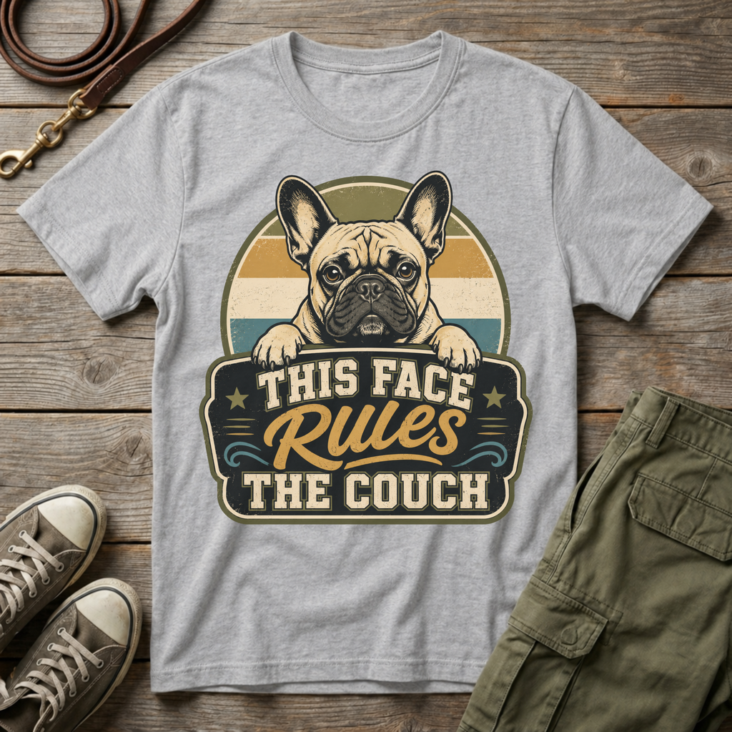 Frenchie Rules The Couch T-Shirt
