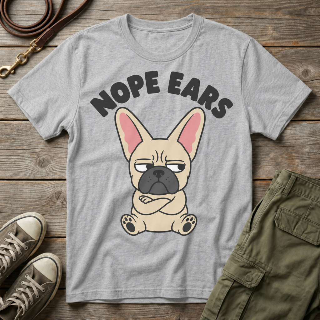 Frenchie Nope Ears T-Shirt