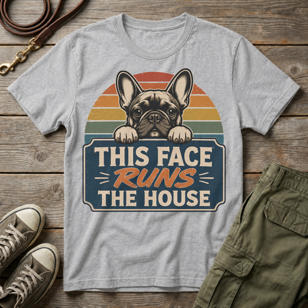 Sunset Frenchie Runs The House T-Shirt