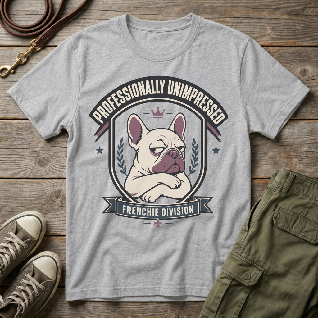 Professionally Unimpressed Frenchie Division T-Shirt