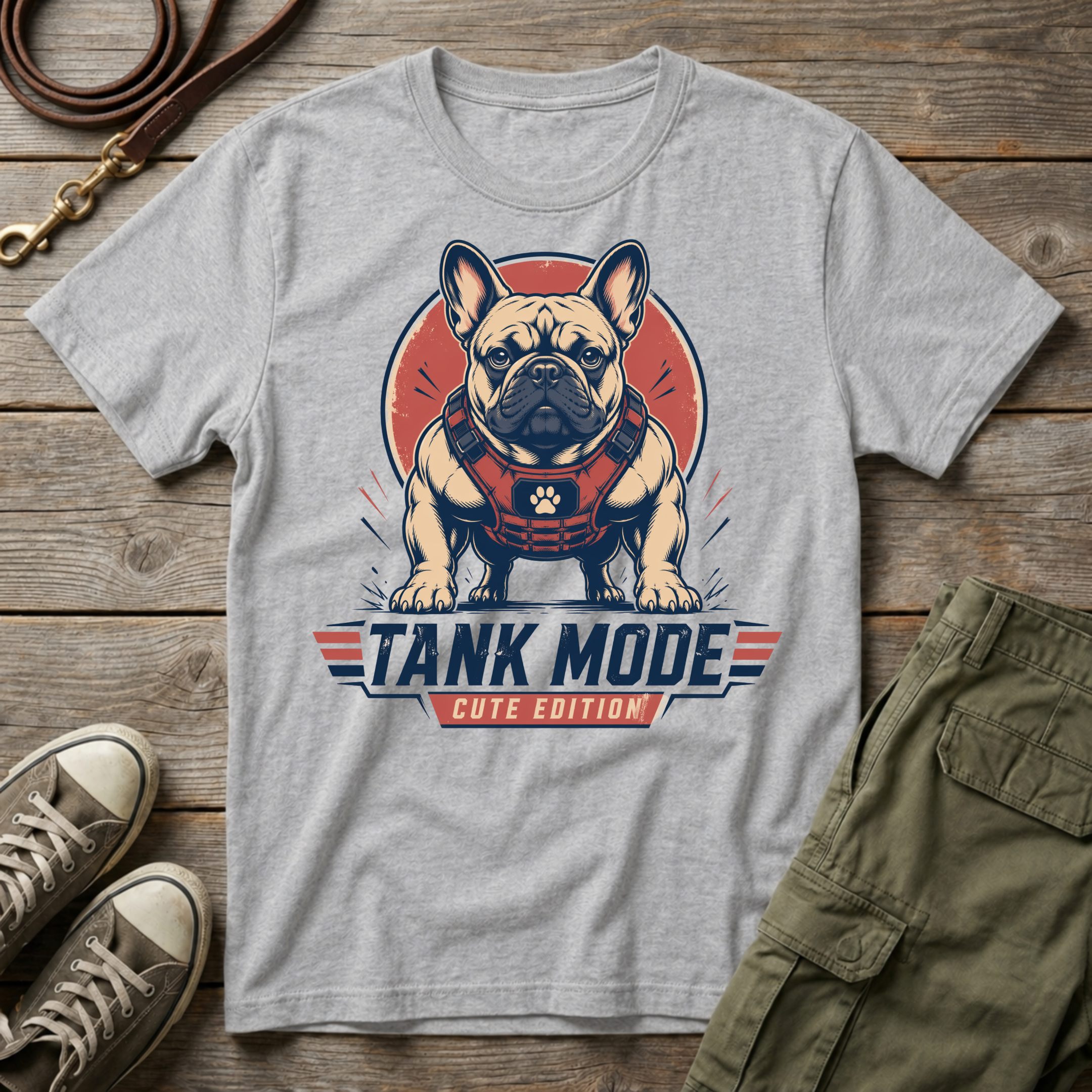 Frenchie Tank Mode T-Shirt