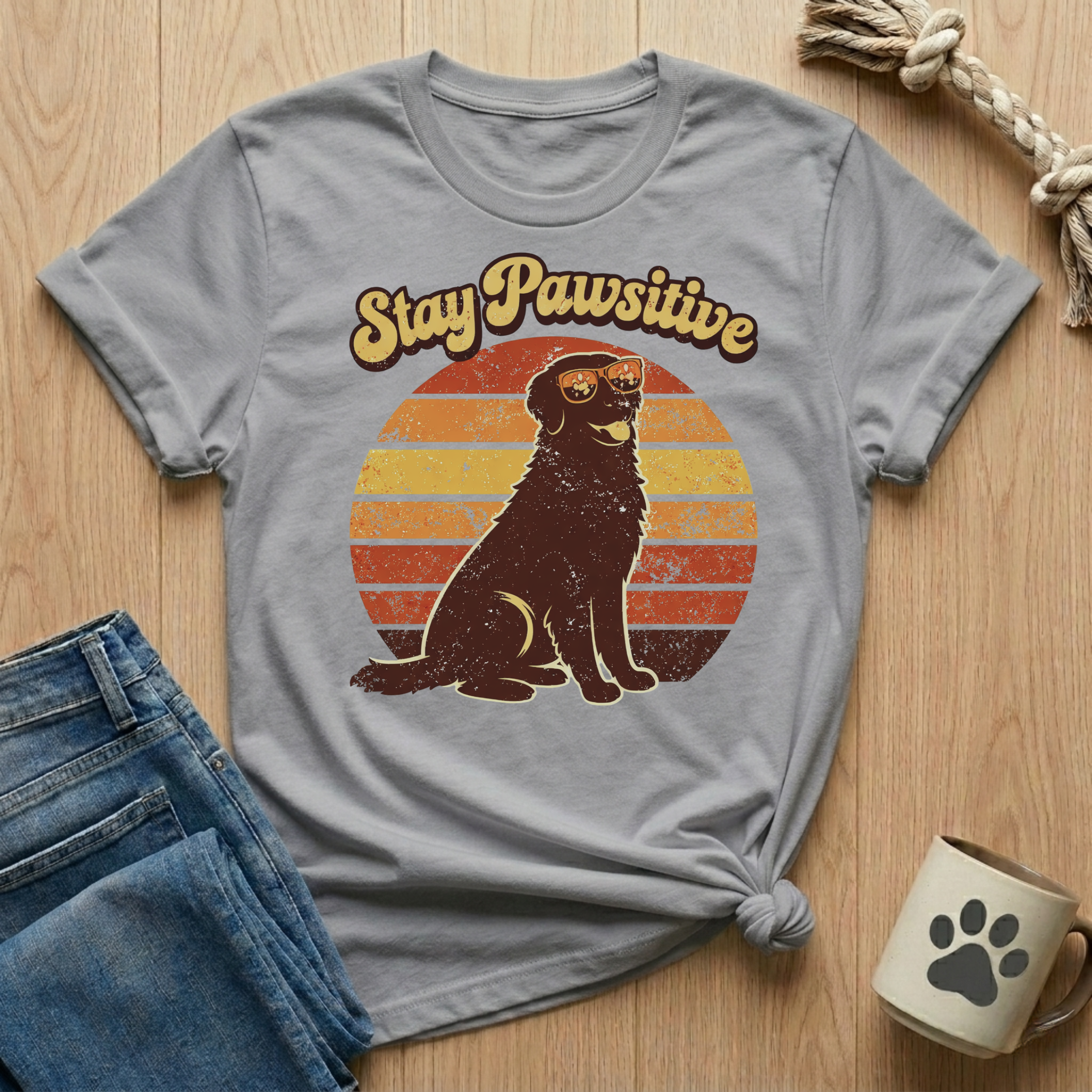 Stay Pawsitive T-Shirt