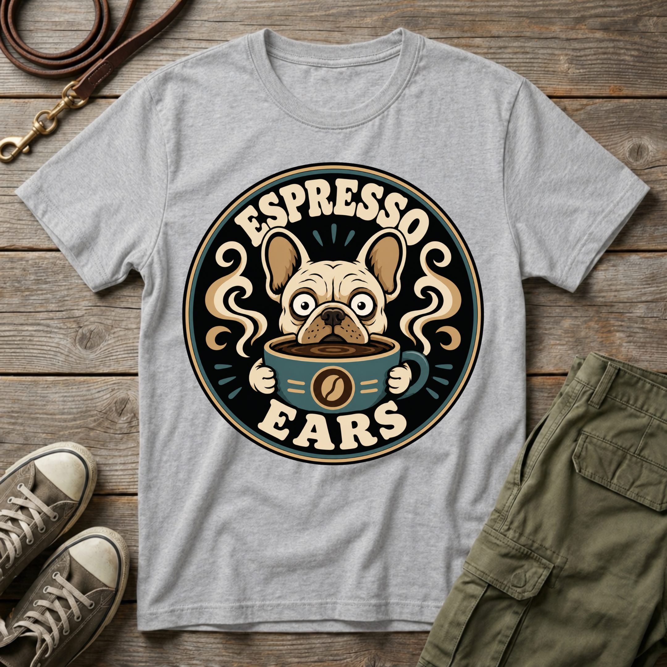 Frenchie Espresso Ears T-Shirt