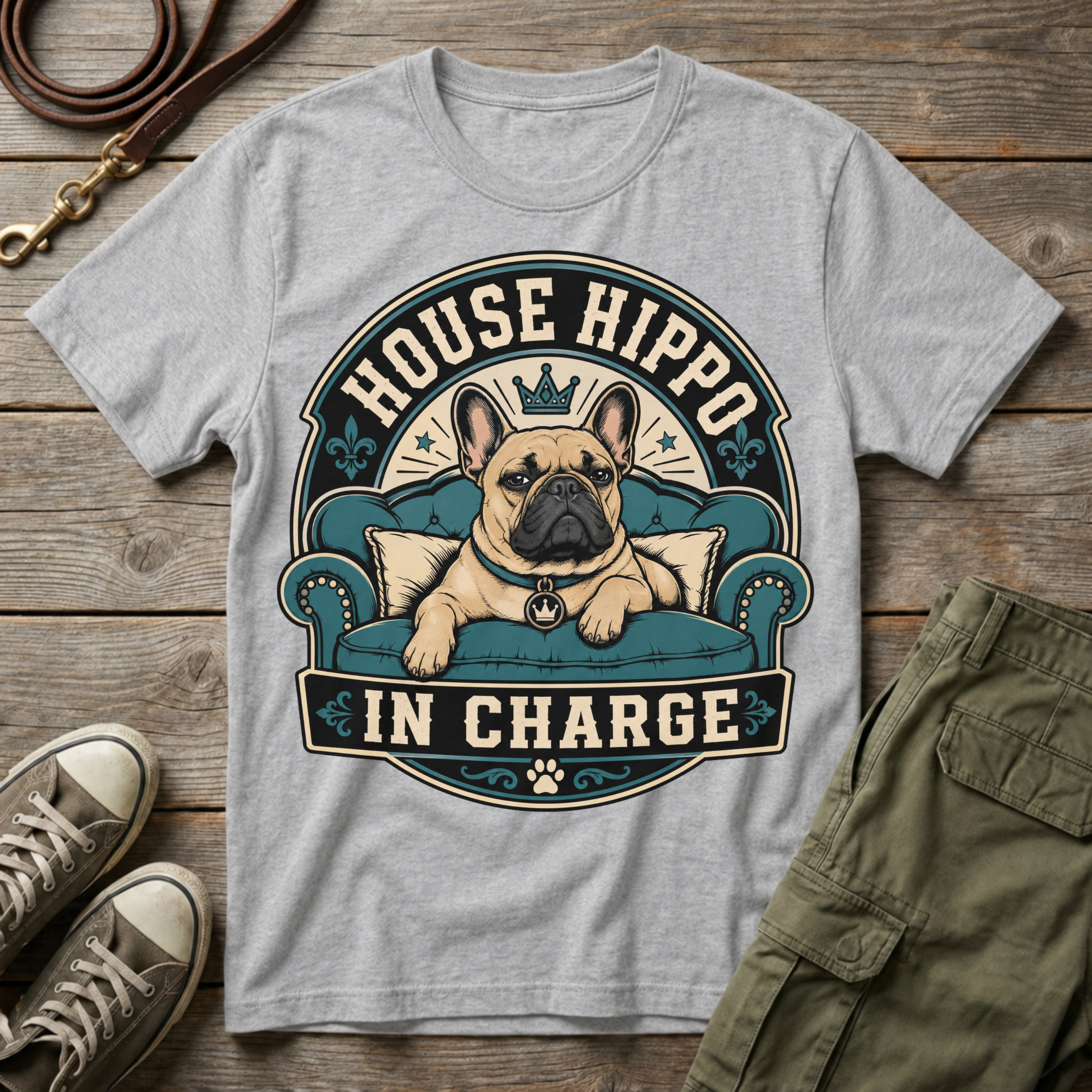 House Hippo In Charge T-Shirt
