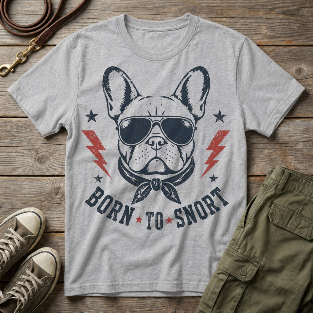 Frenchie Born To Snort T-Shirt
