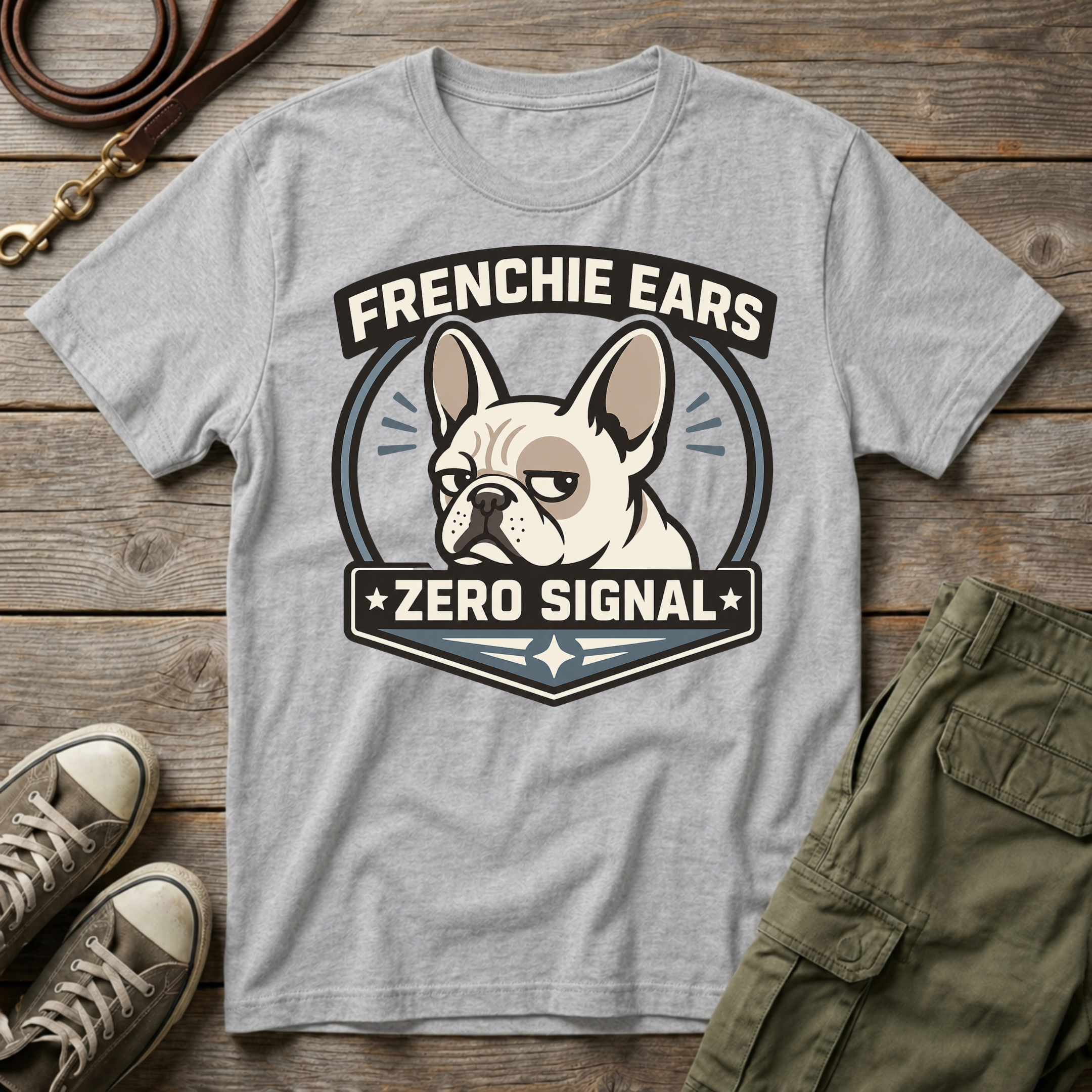 Frenchie Ears 0 Signal T-Shirt