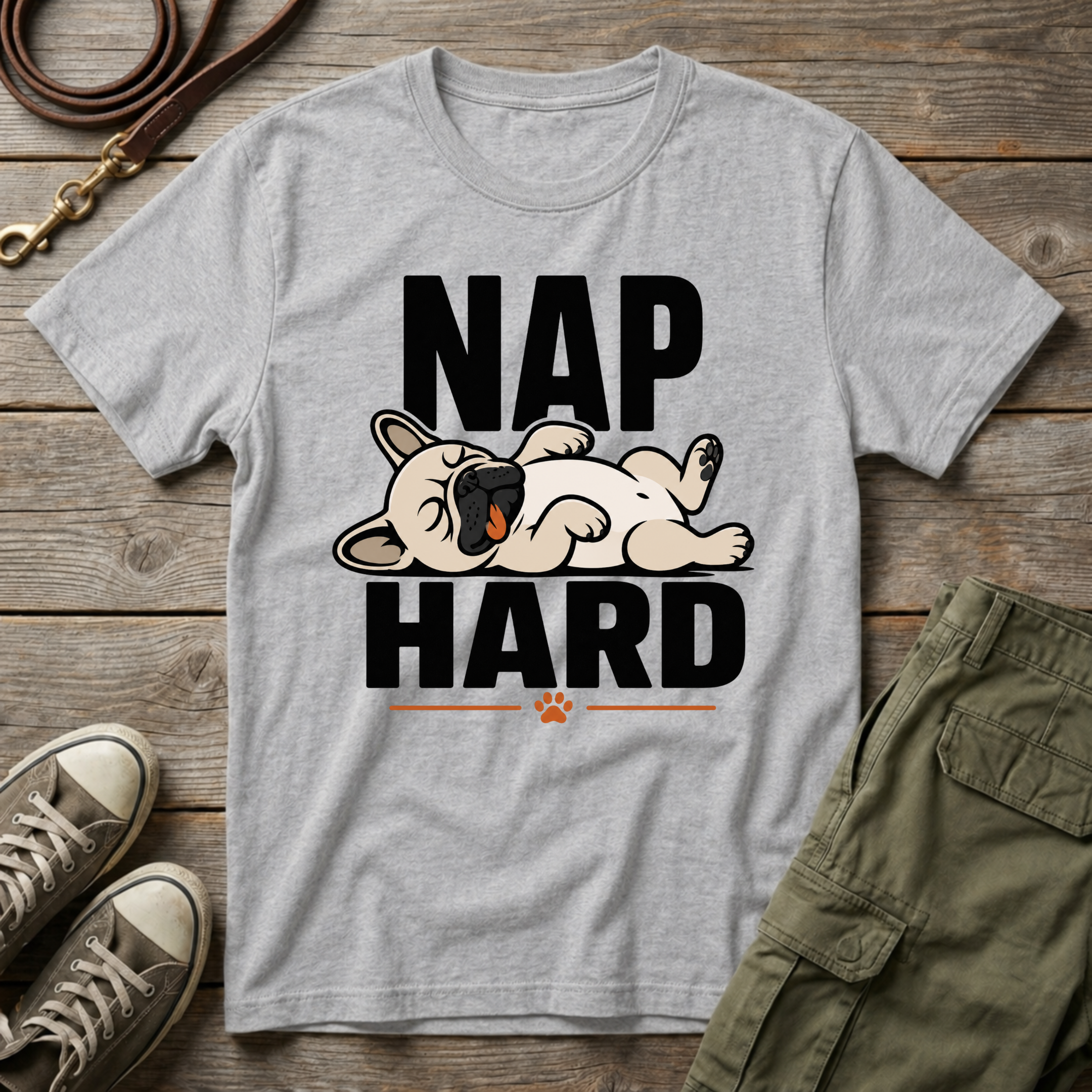 Frenchie Nap Hard T-Shirt