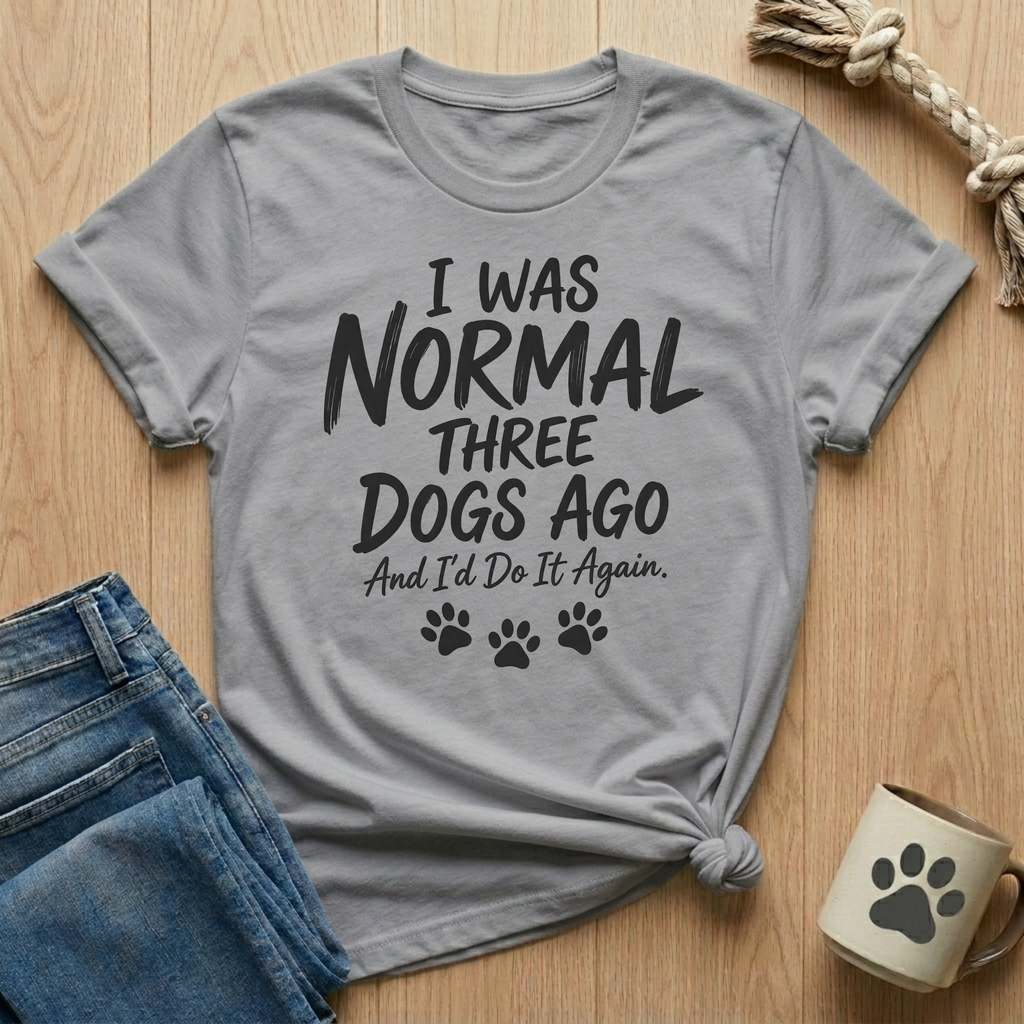 I Was Normal 3 Dogs Ago T-Shirt