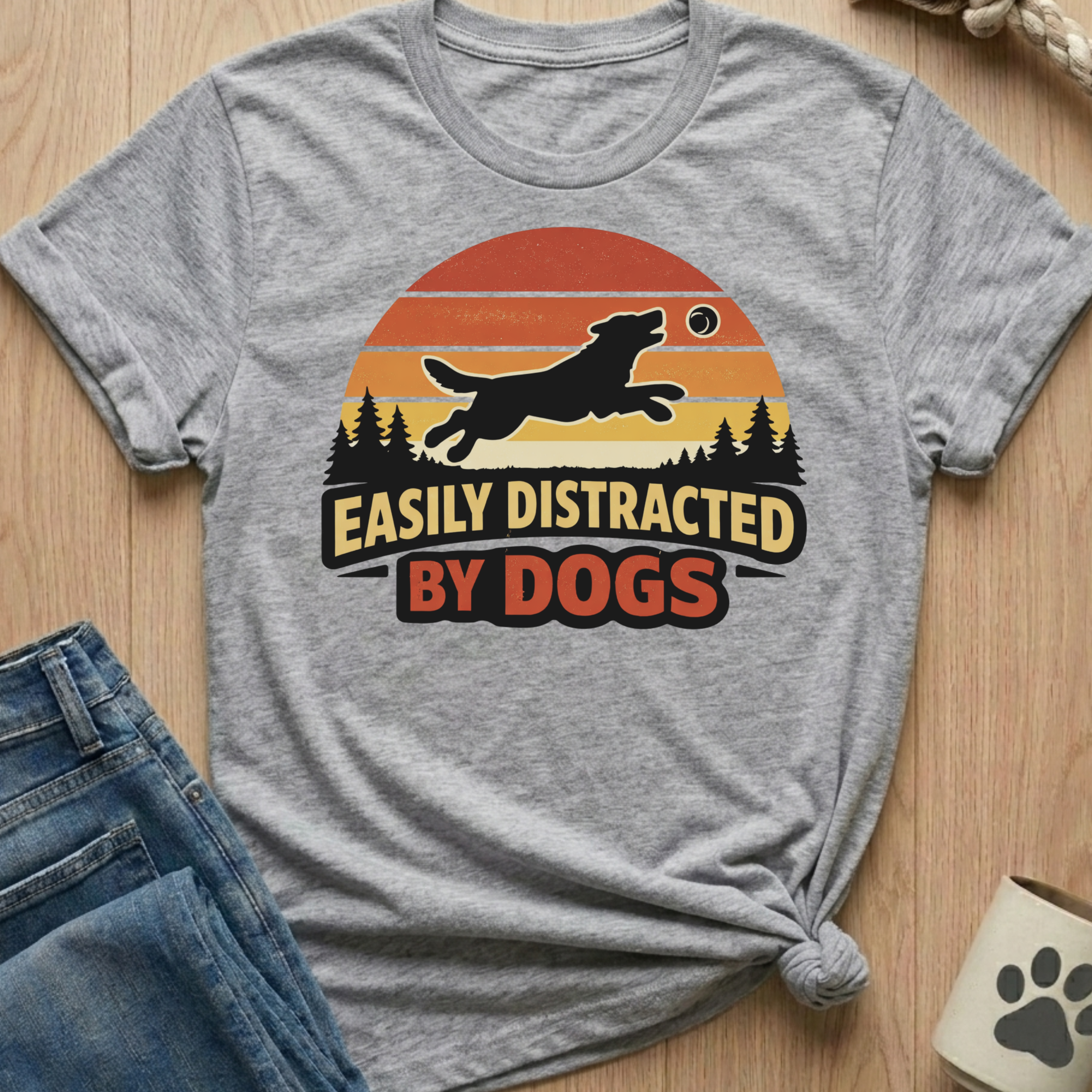 Easily Distracted By Dogs T-Shirt