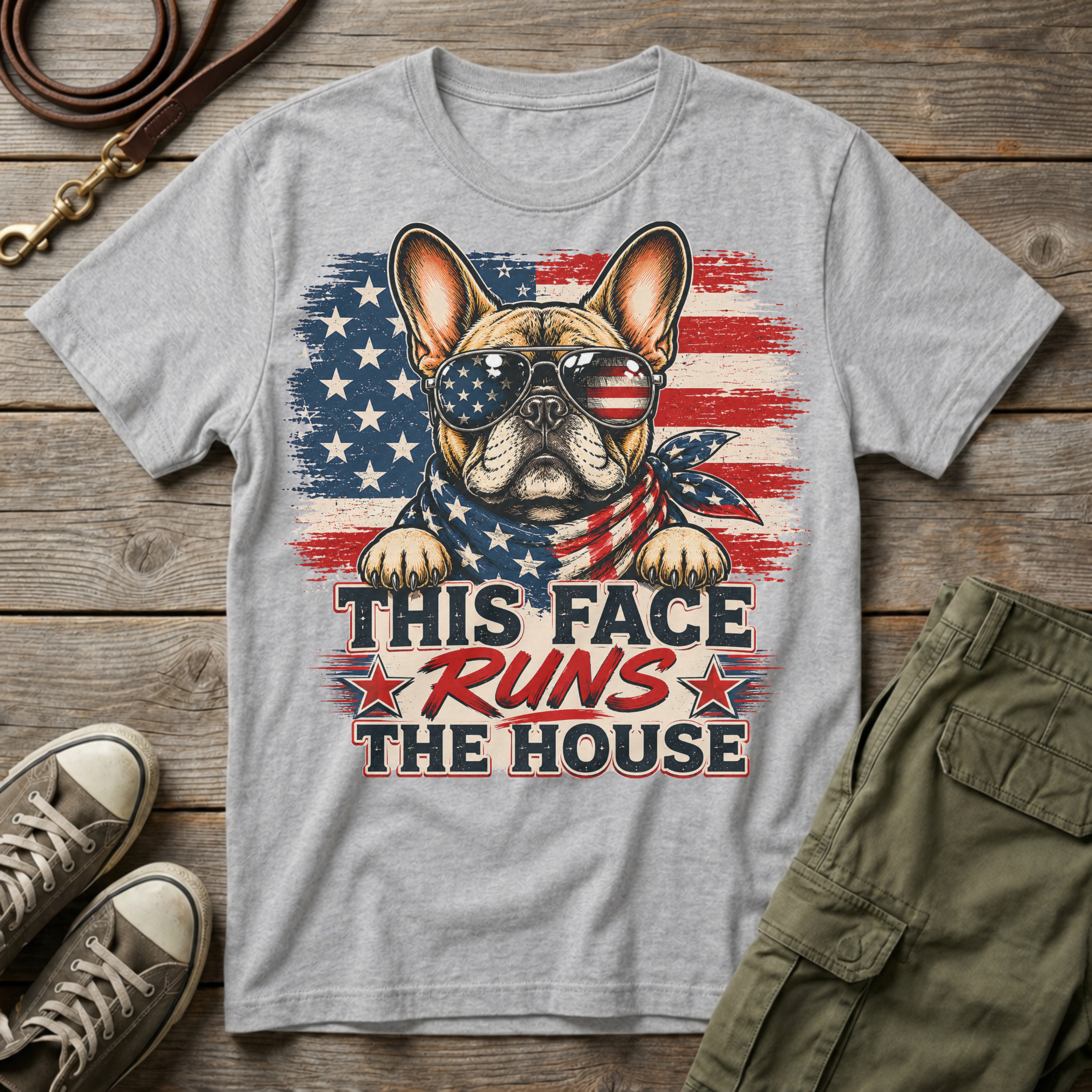 Frenchie Runs The House T-Shirt