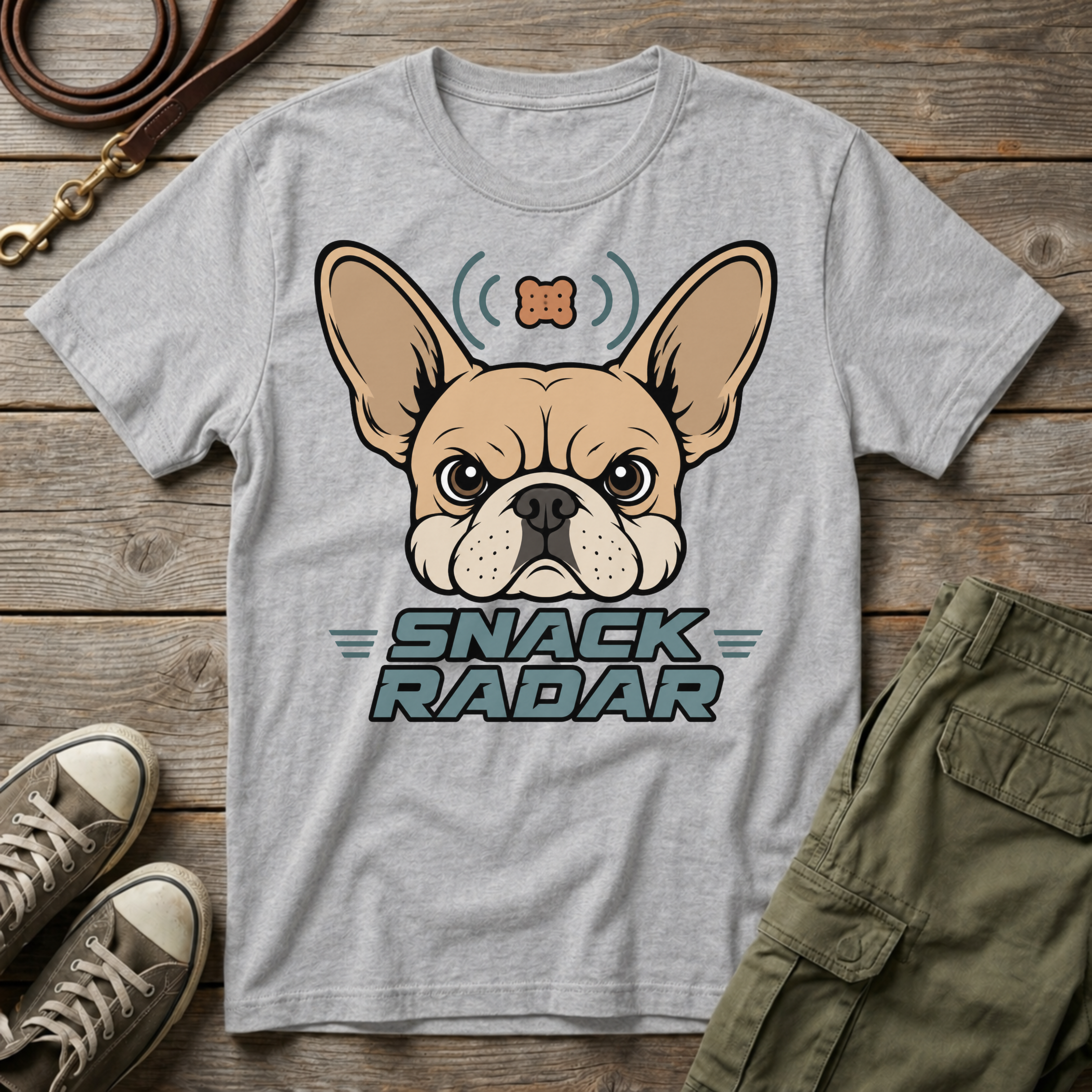 Frenchie Snack Radar T-Shirt