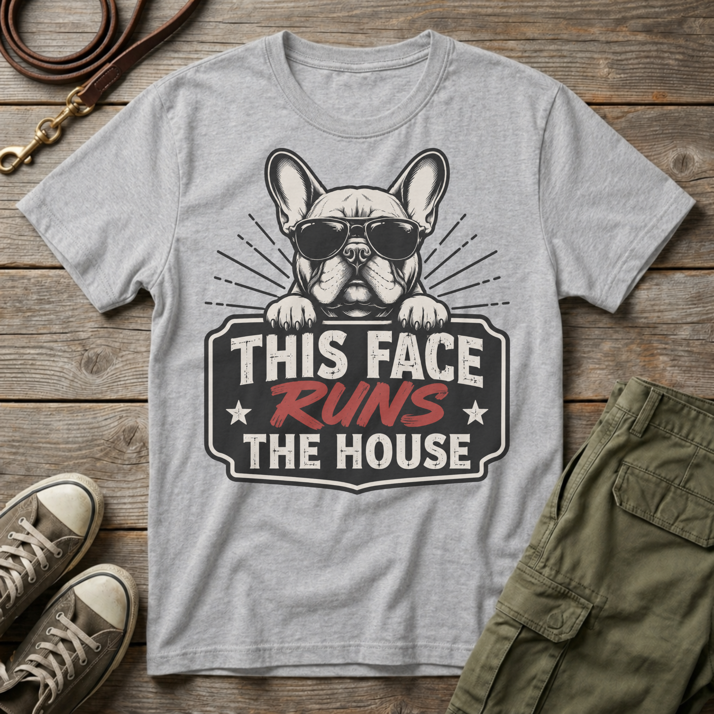 Frenchie Runs The House T-Shirt