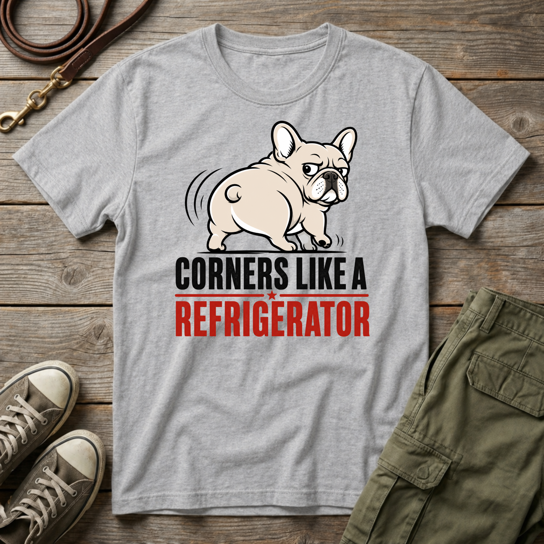 Frenchie Corners LIke A Fridge T-Shirt