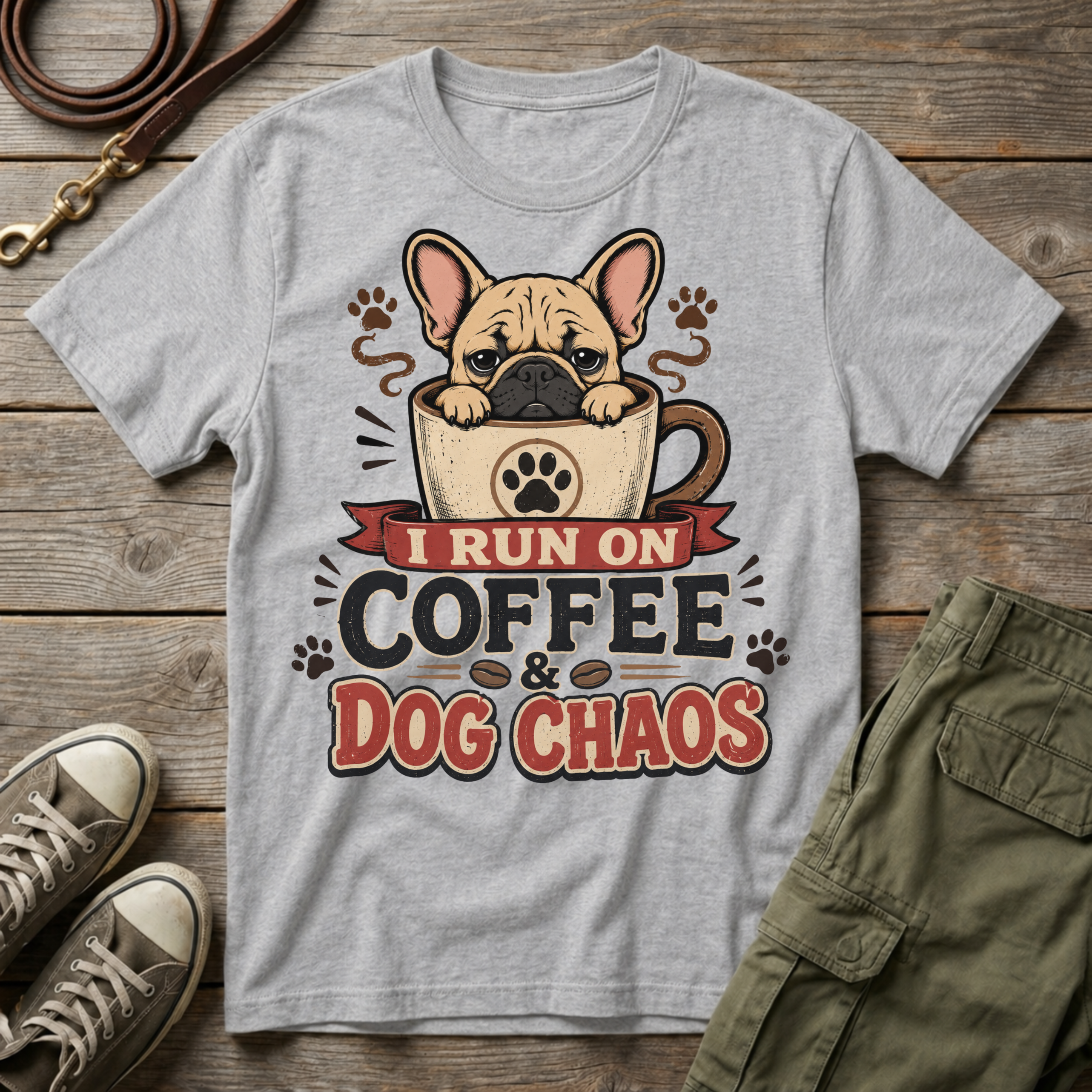 I Run on Coffee & Dog Chaos T-Shirt